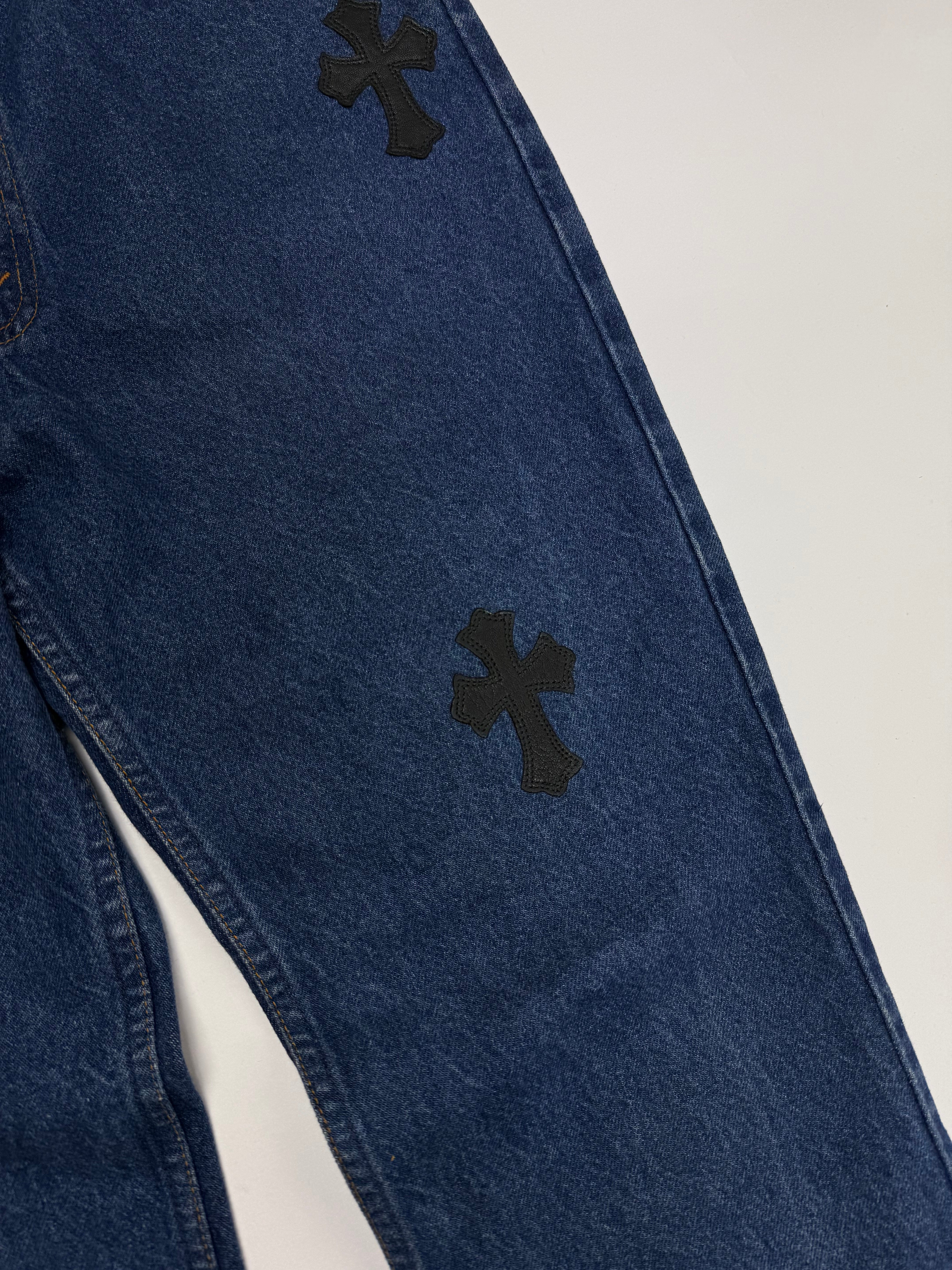 Chrome Hearts Cross Patch Levi's 517 Blue Jeans