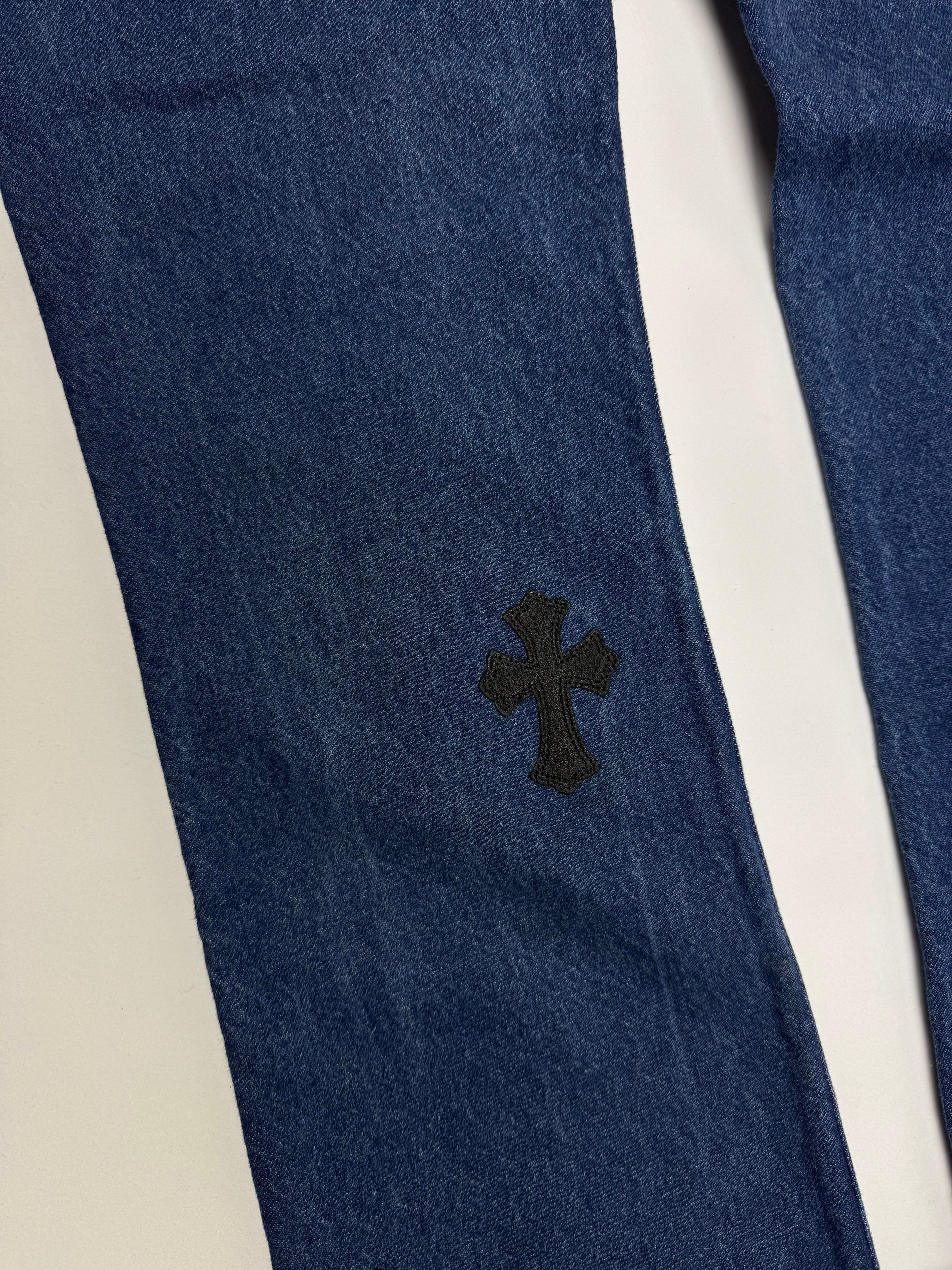Chrome Hearts Cross Patch Levi's 517 Blue Jeans