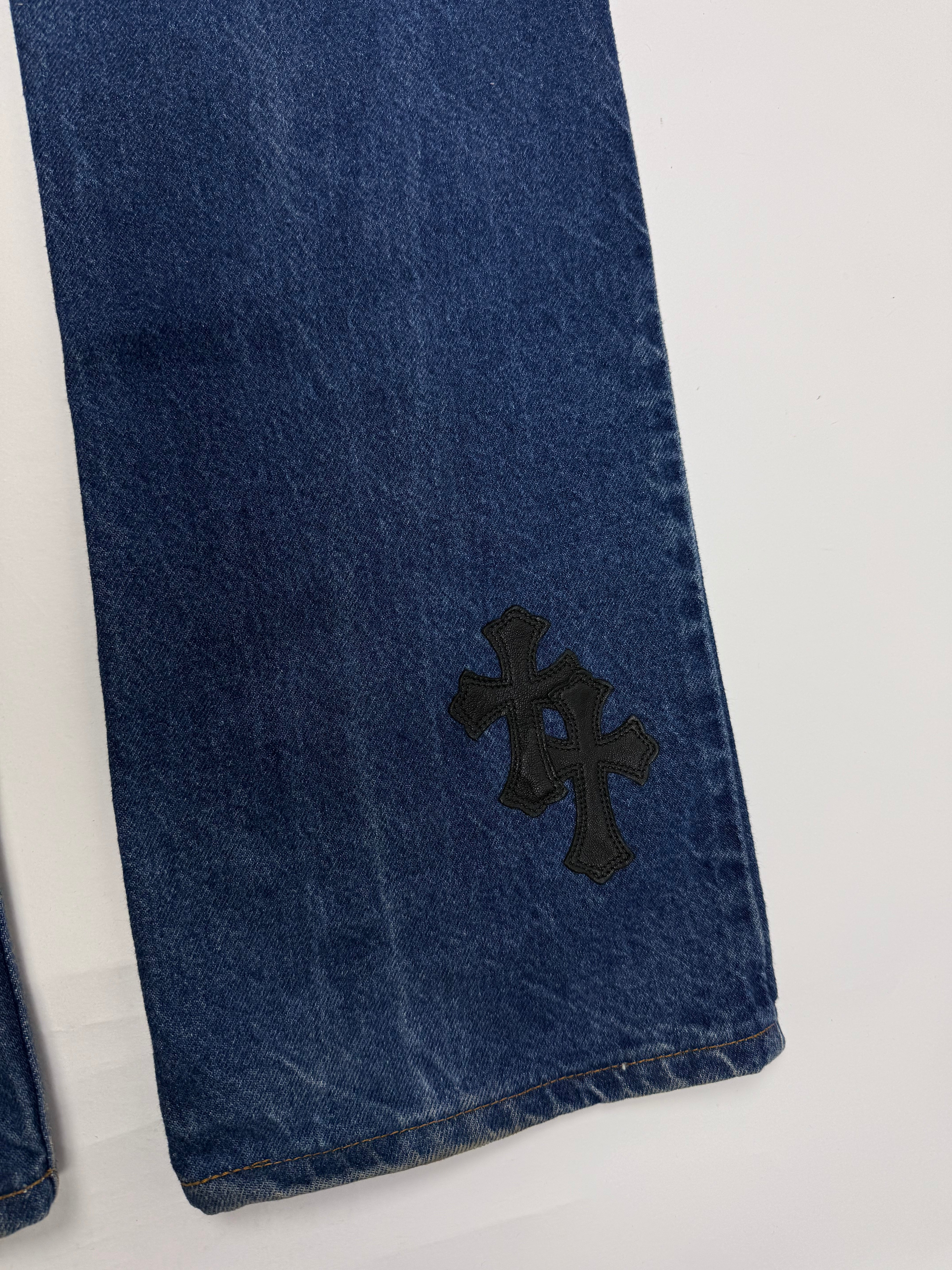 Chrome Hearts Cross Patch Levi's 517 Blue Jeans