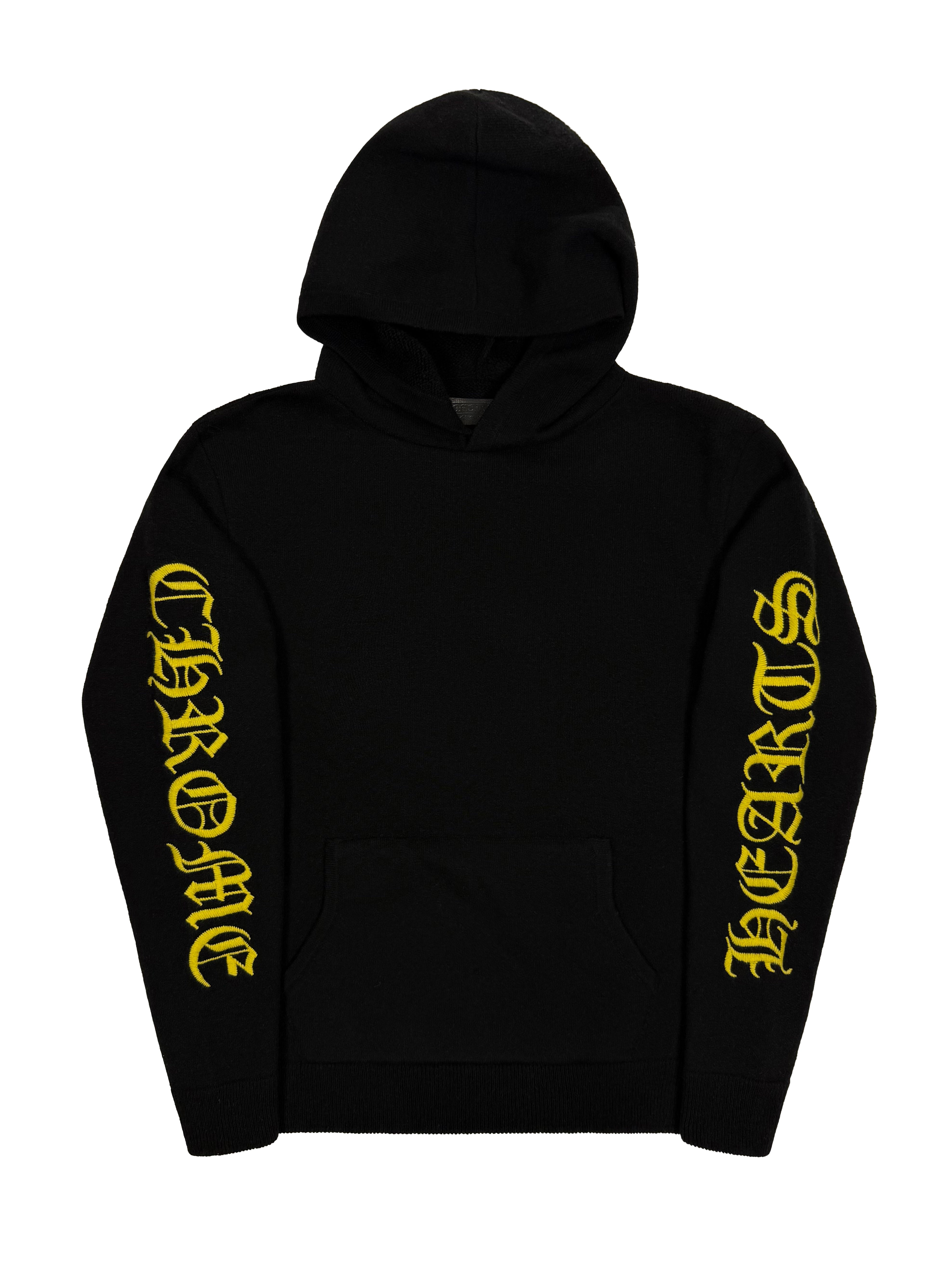Chrome Hearts Cashmere Embroidered Black Yellow Hoodie