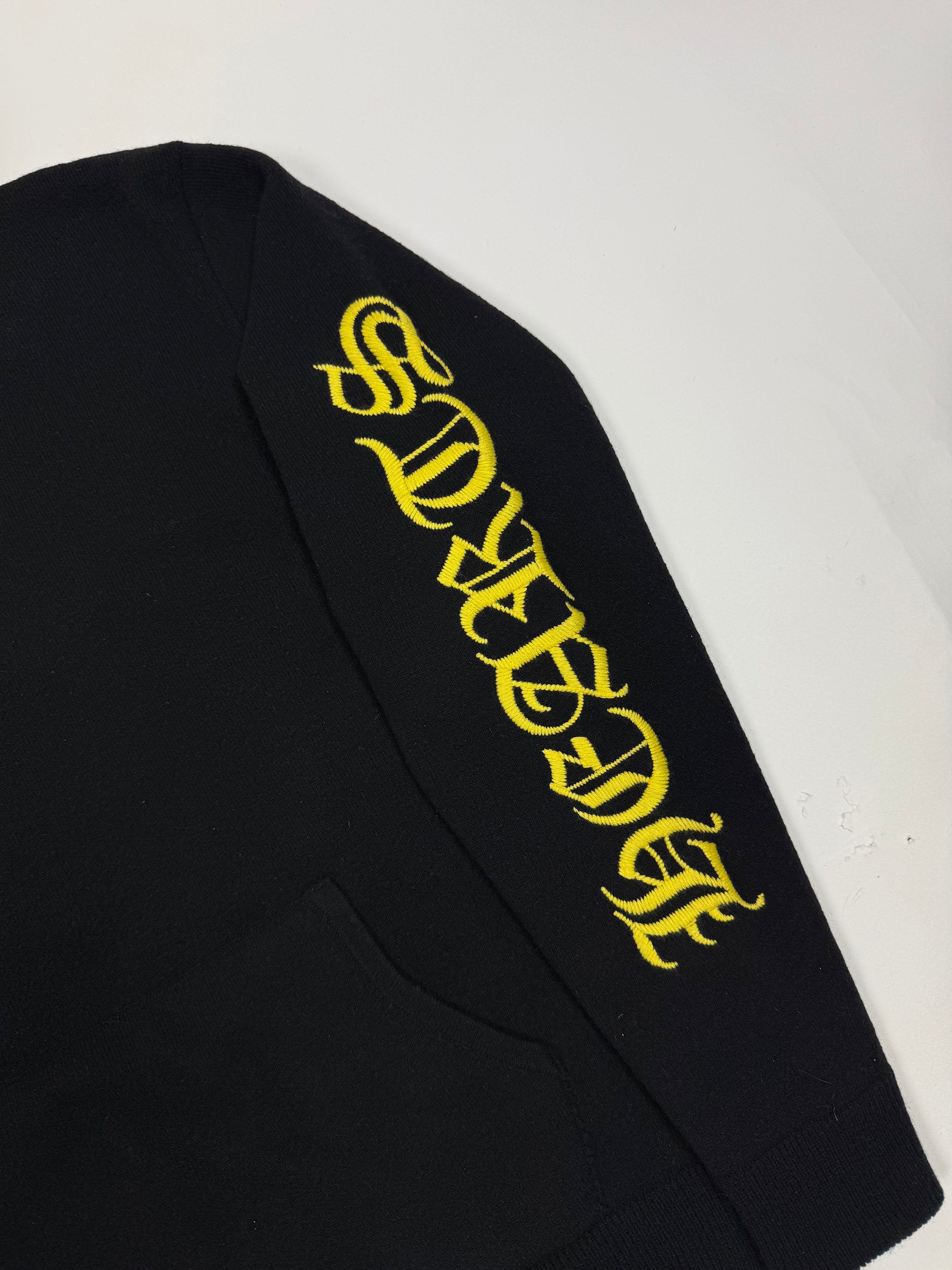 Chrome Hearts Cashmere Embroidered Black Yellow Hoodie
