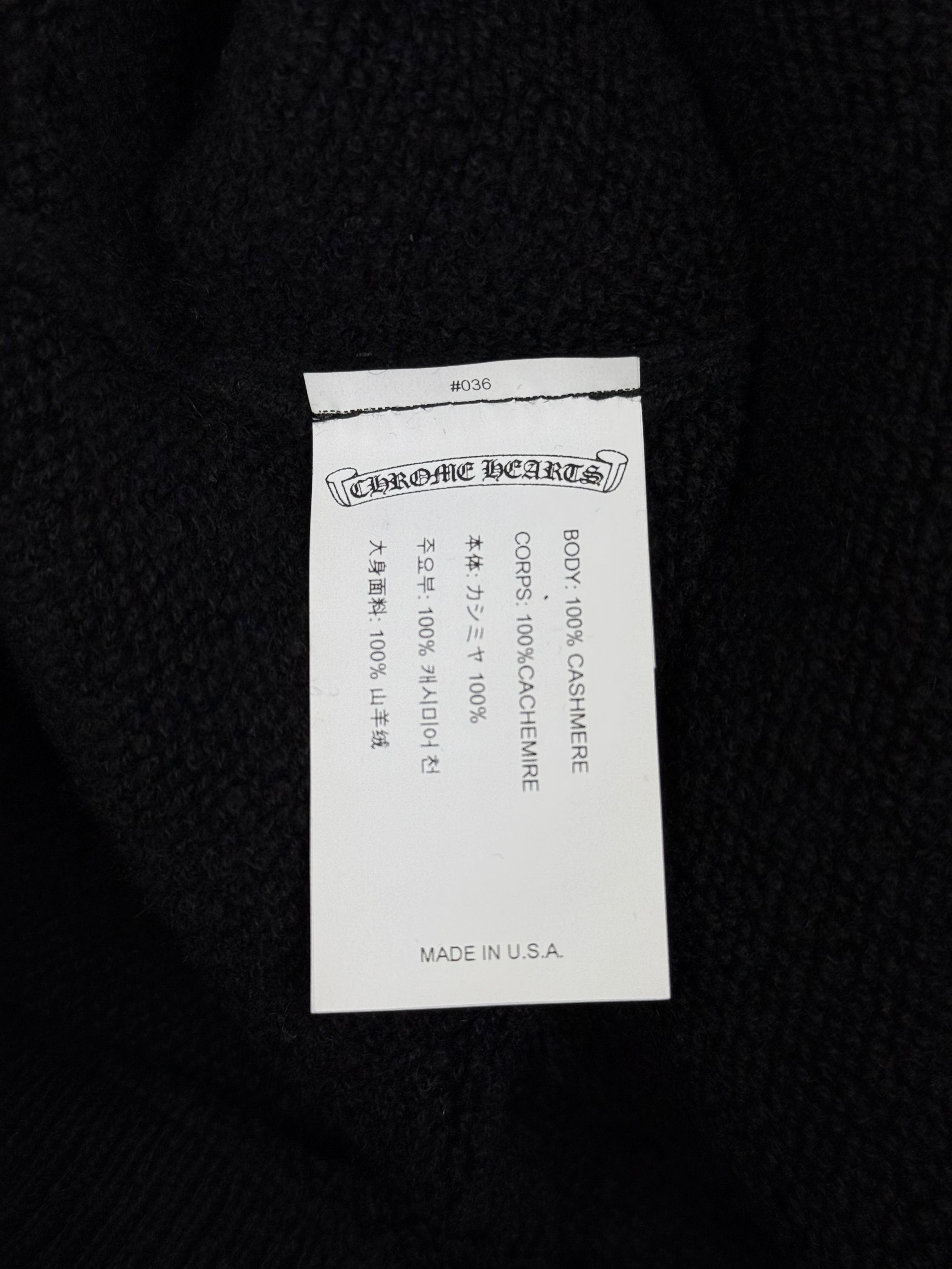 Chrome Hearts Cashmere Embroidered Black Yellow Hoodie