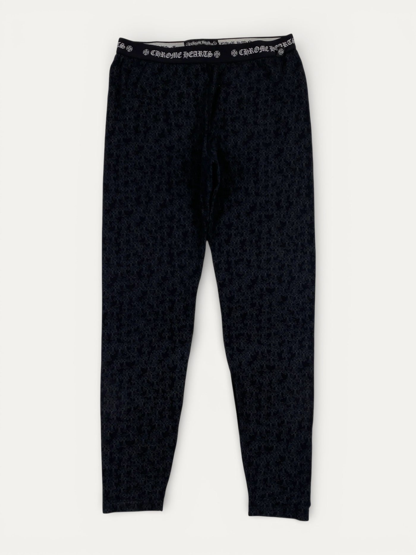 Chrome Hearts Black Cemetery Cross Leggings