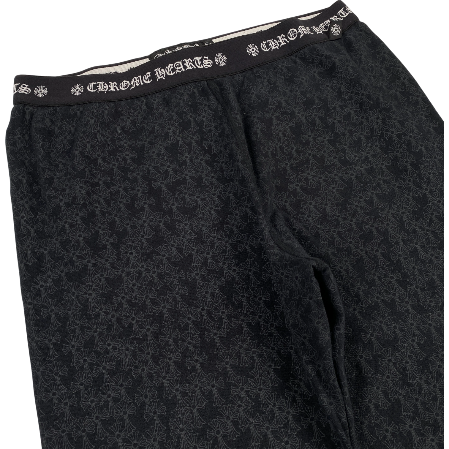 Chrome Hearts Black Cemetery Cross Leggings