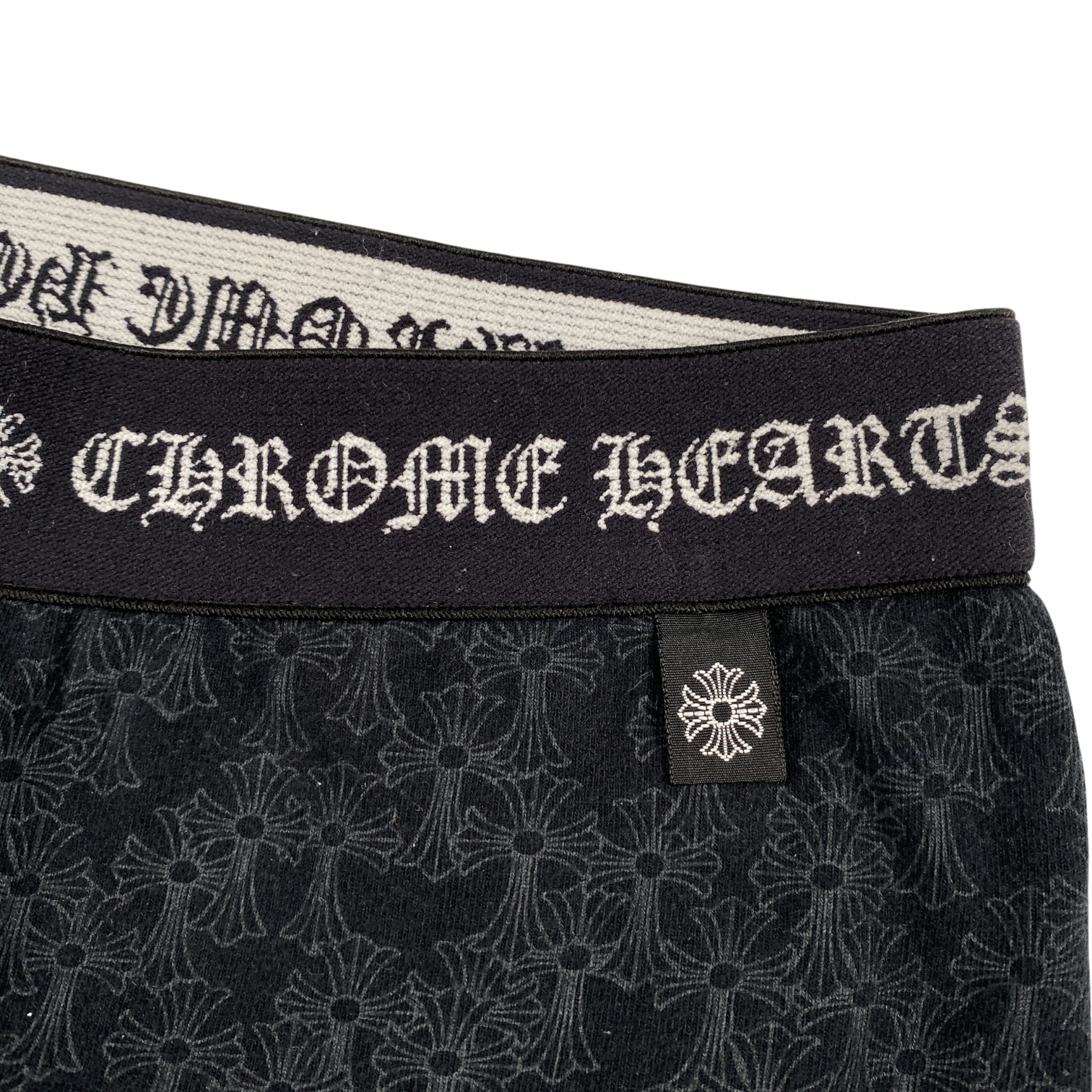 Chrome Hearts Black Cemetery Cross Leggings