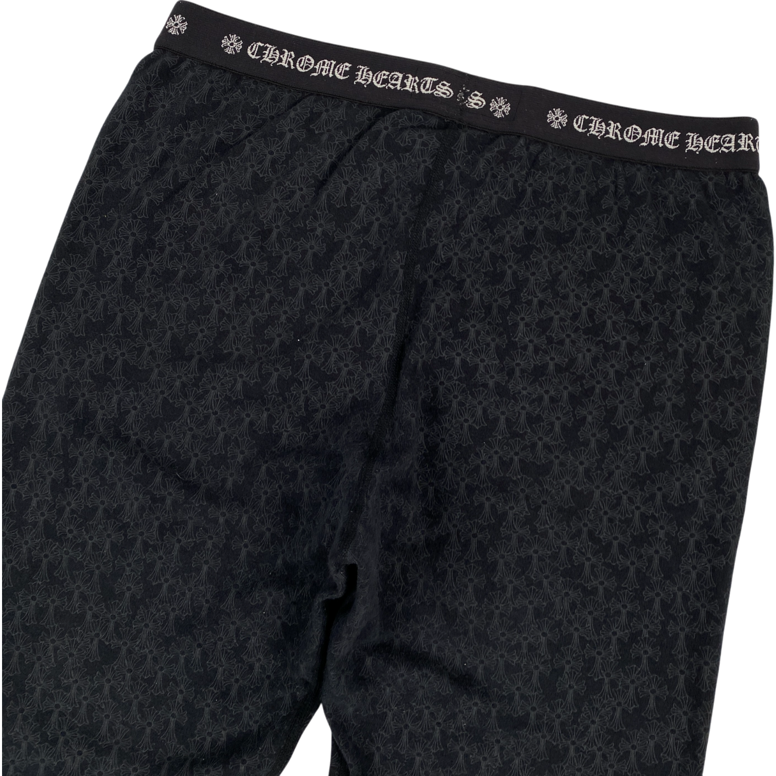 Chrome Hearts Black Cemetery Cross Leggings