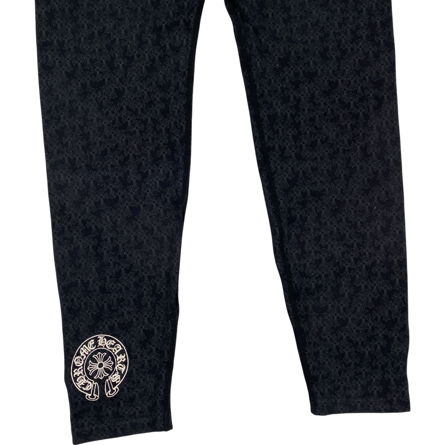 Chrome Hearts Black Cemetery Cross Leggings