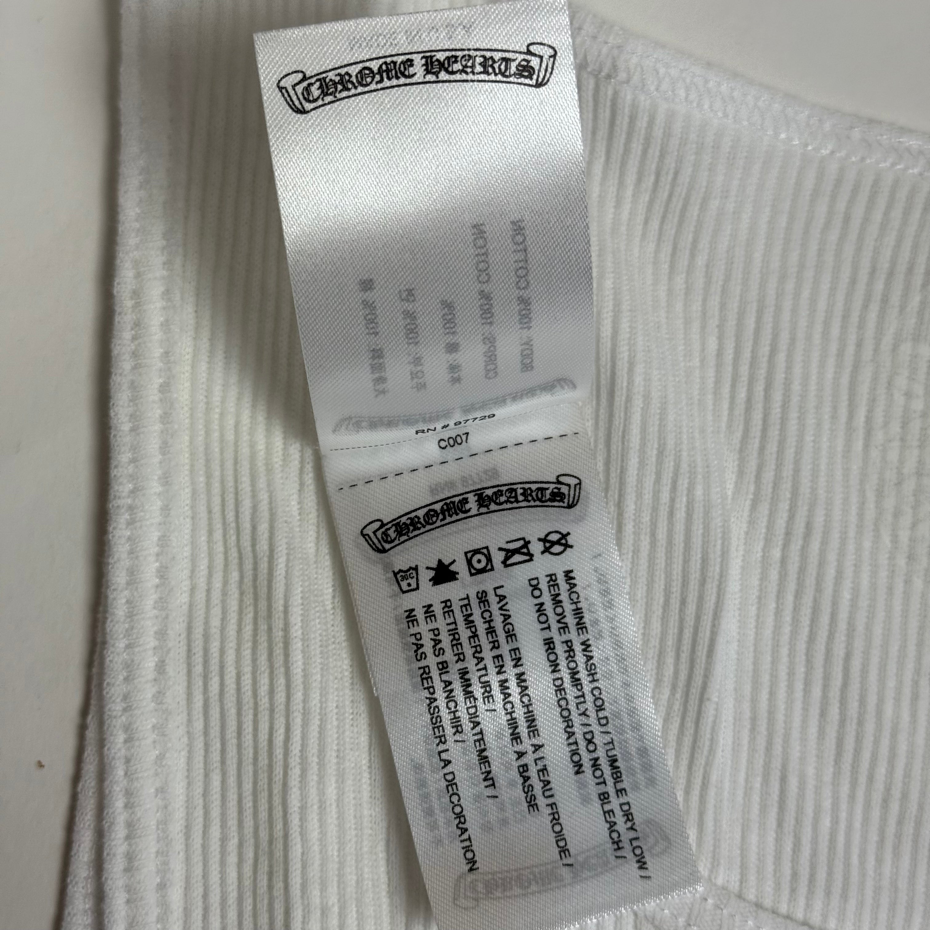 Chrome Hearts T-Bar Pink White Tank Top