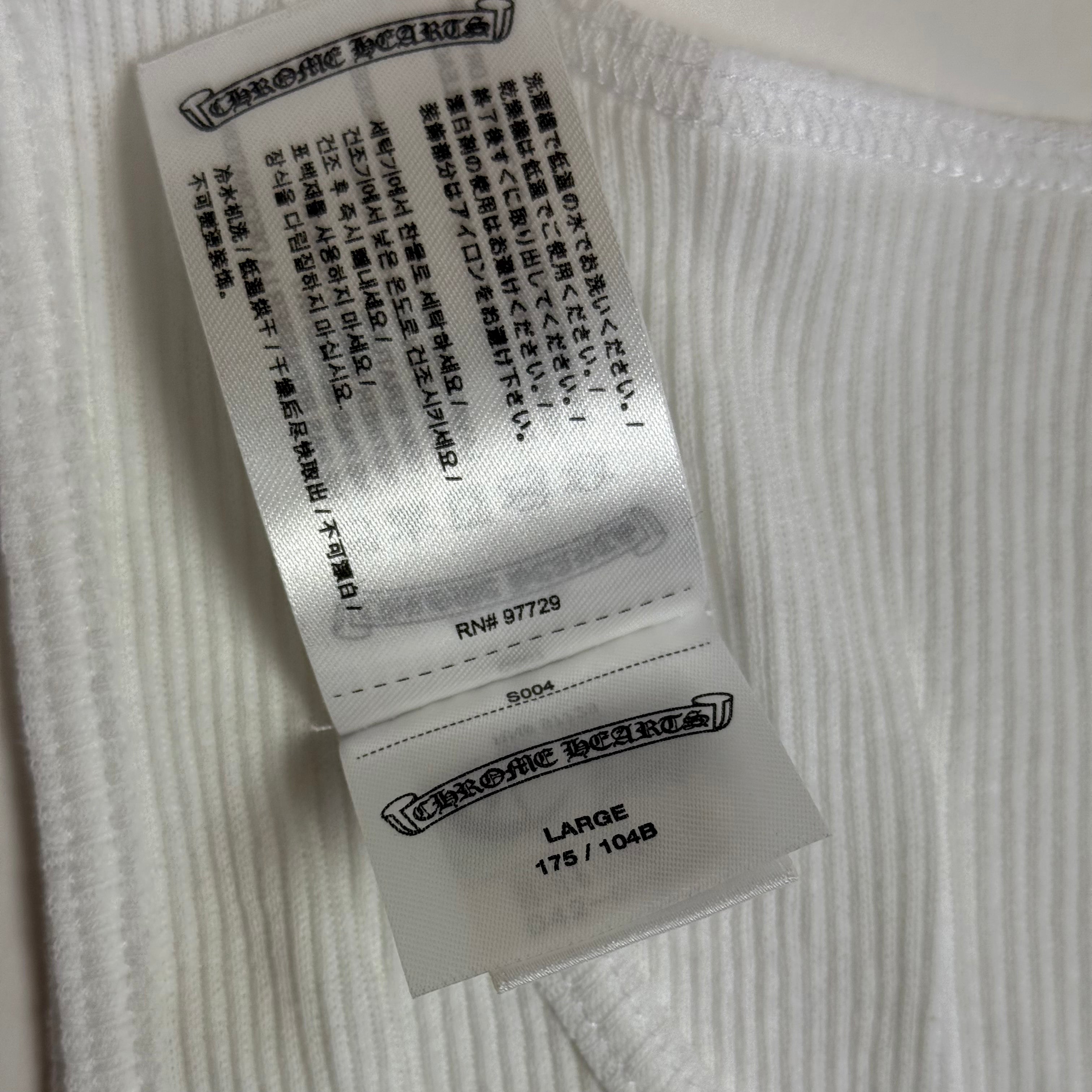 Chrome Hearts T-Bar Pink White Tank Top