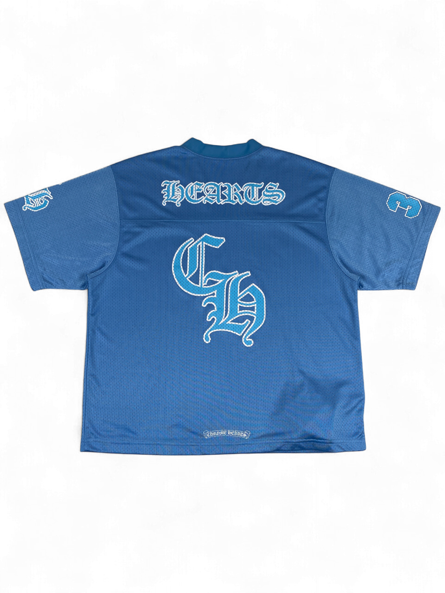 Chrome Hearts Baby Blue Mesh Stadium Football Jersey