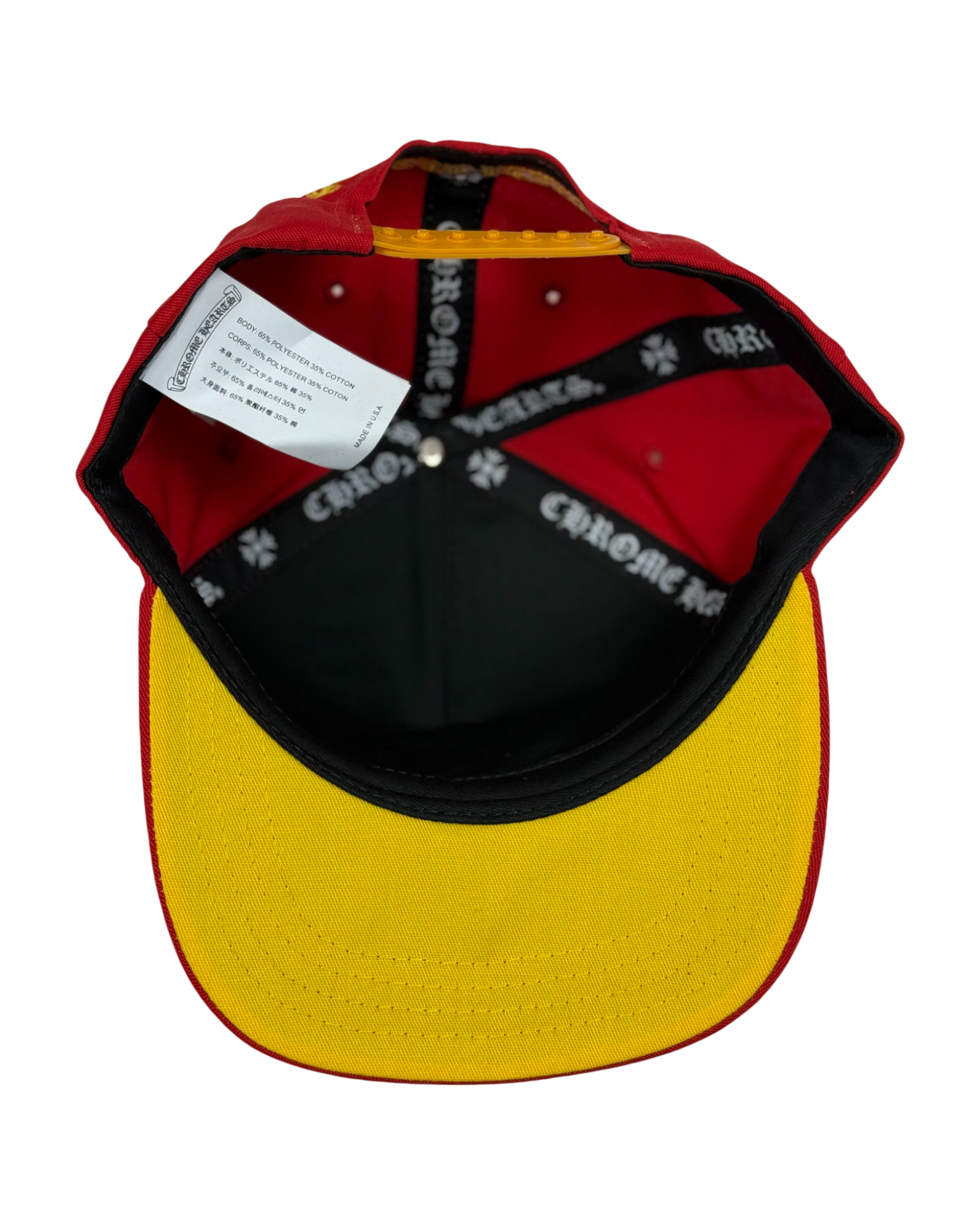 Chrome Hearts CH Red Yellow Silver Button Cap