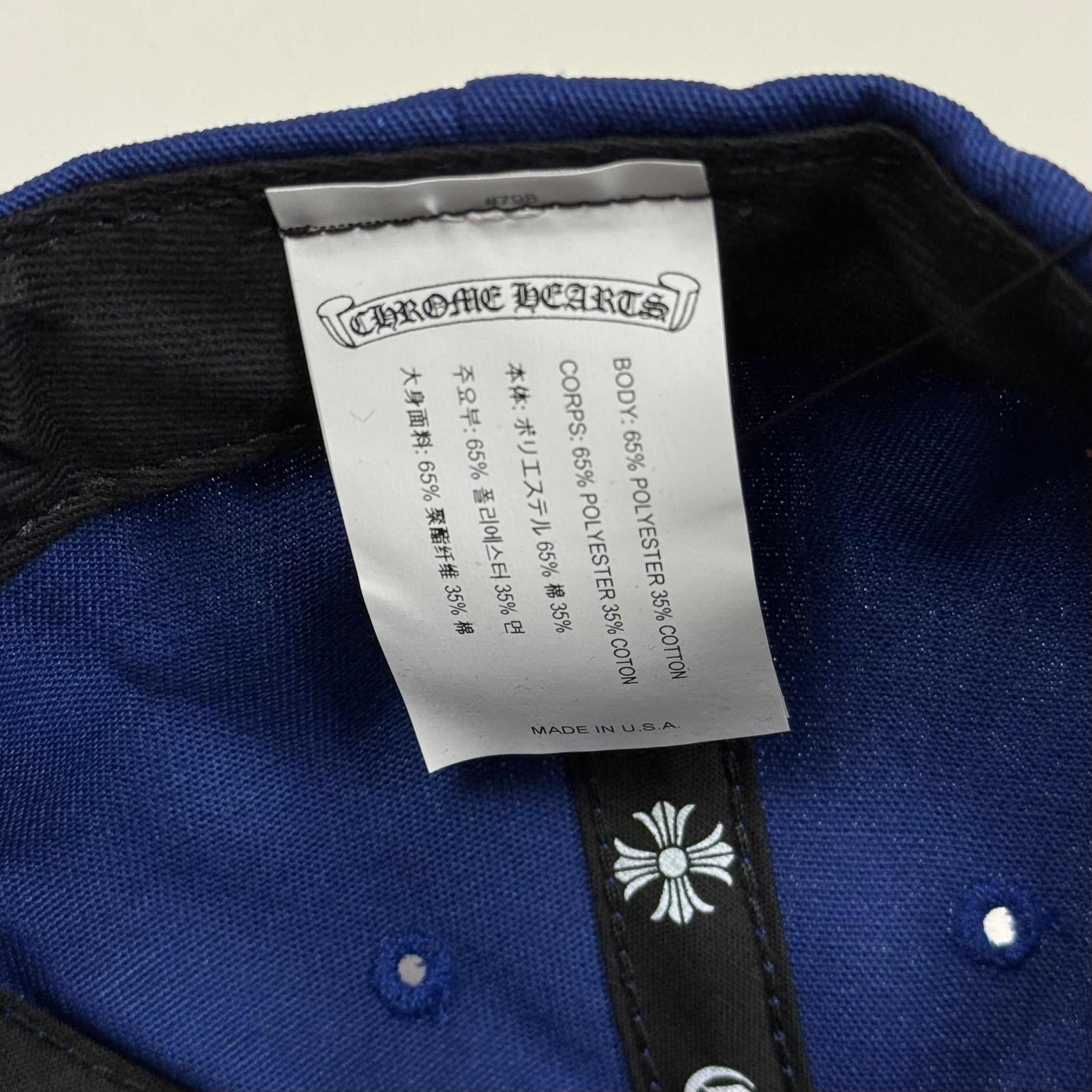 Chrome Hearts CH Blue Orange Silver Button Cap