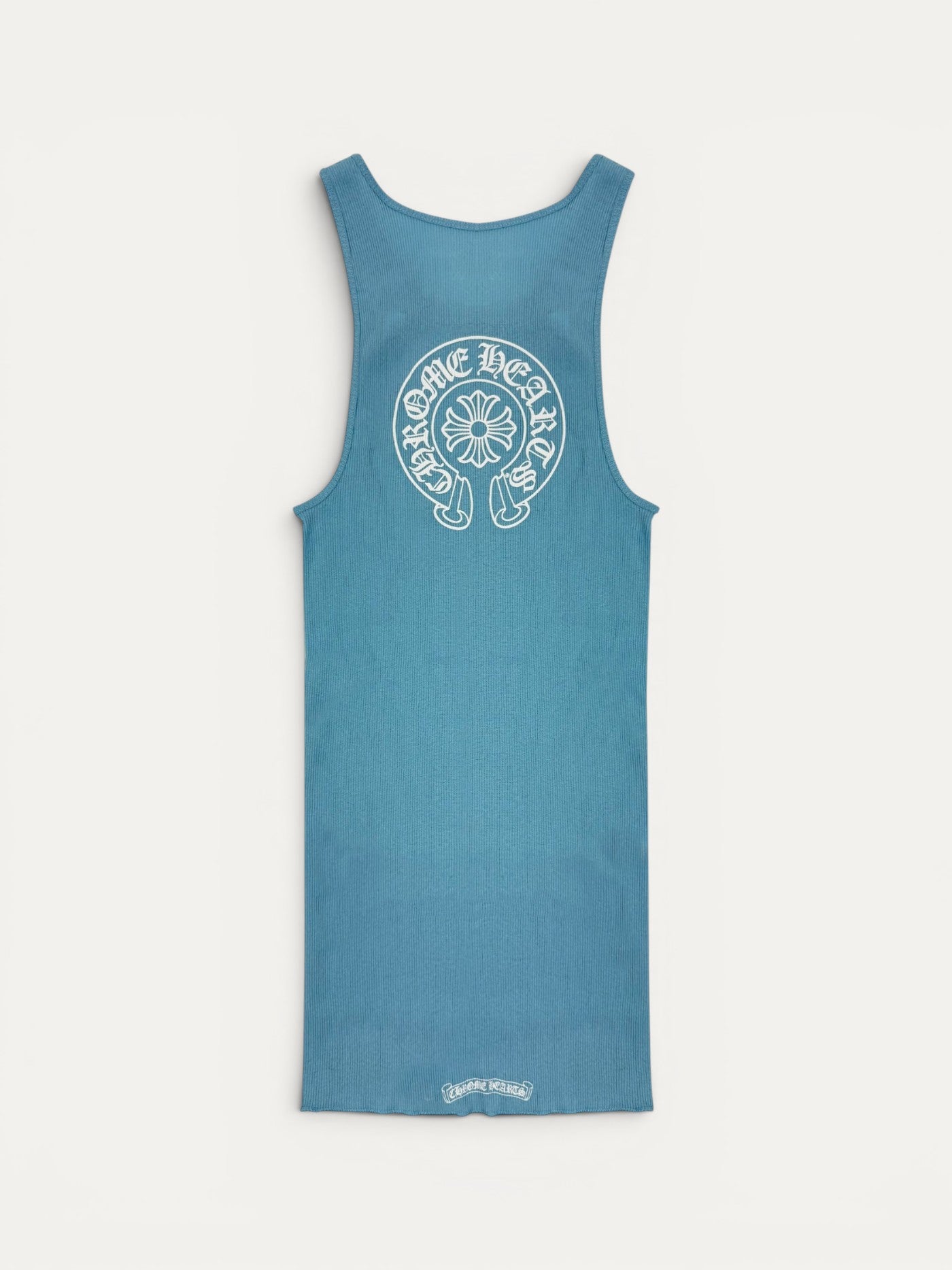 Chrome Hearts Baby Blue Horseshoe Rib Tank Top