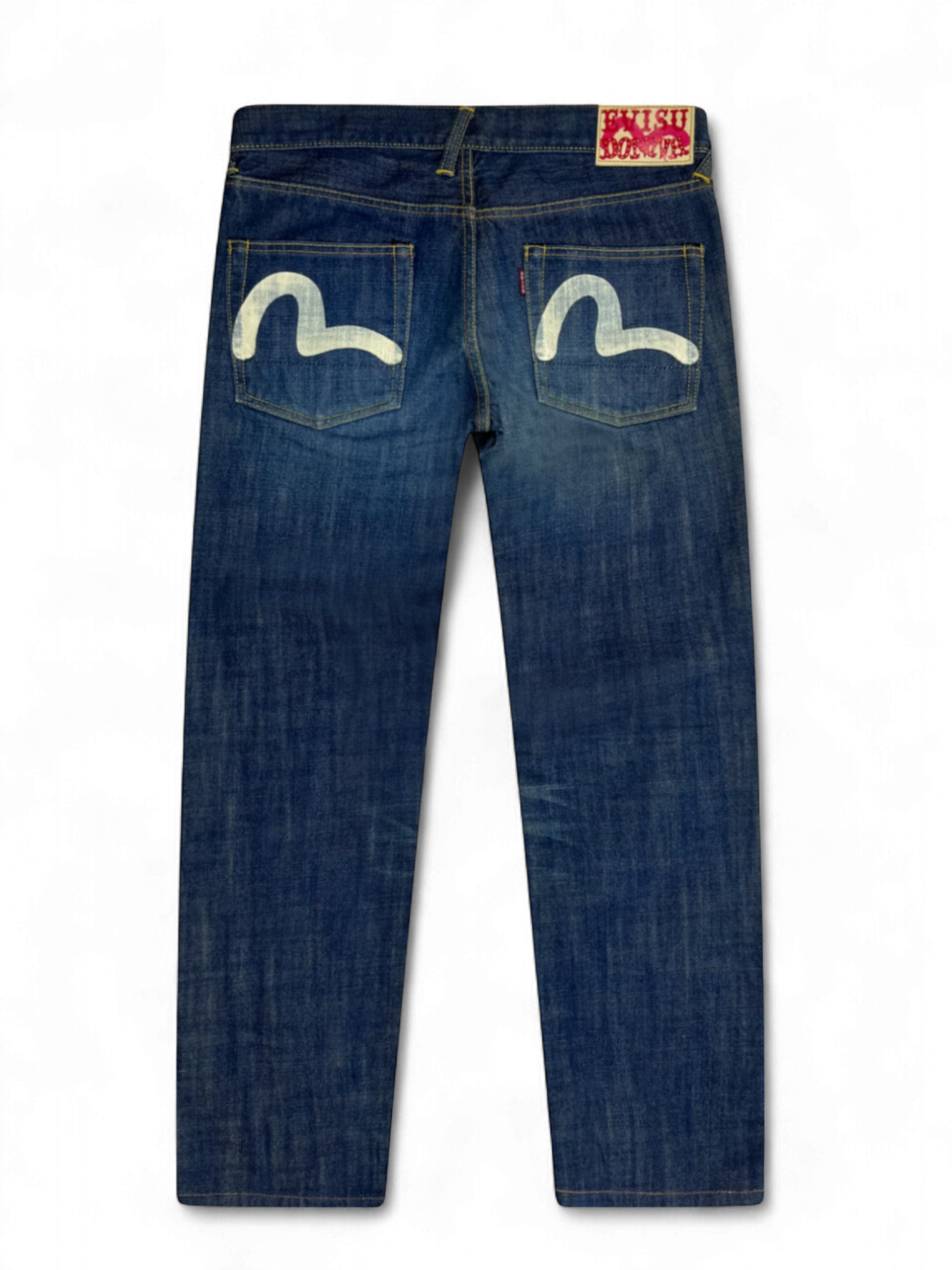 Evisu White Seagull Logo Denim Jeans