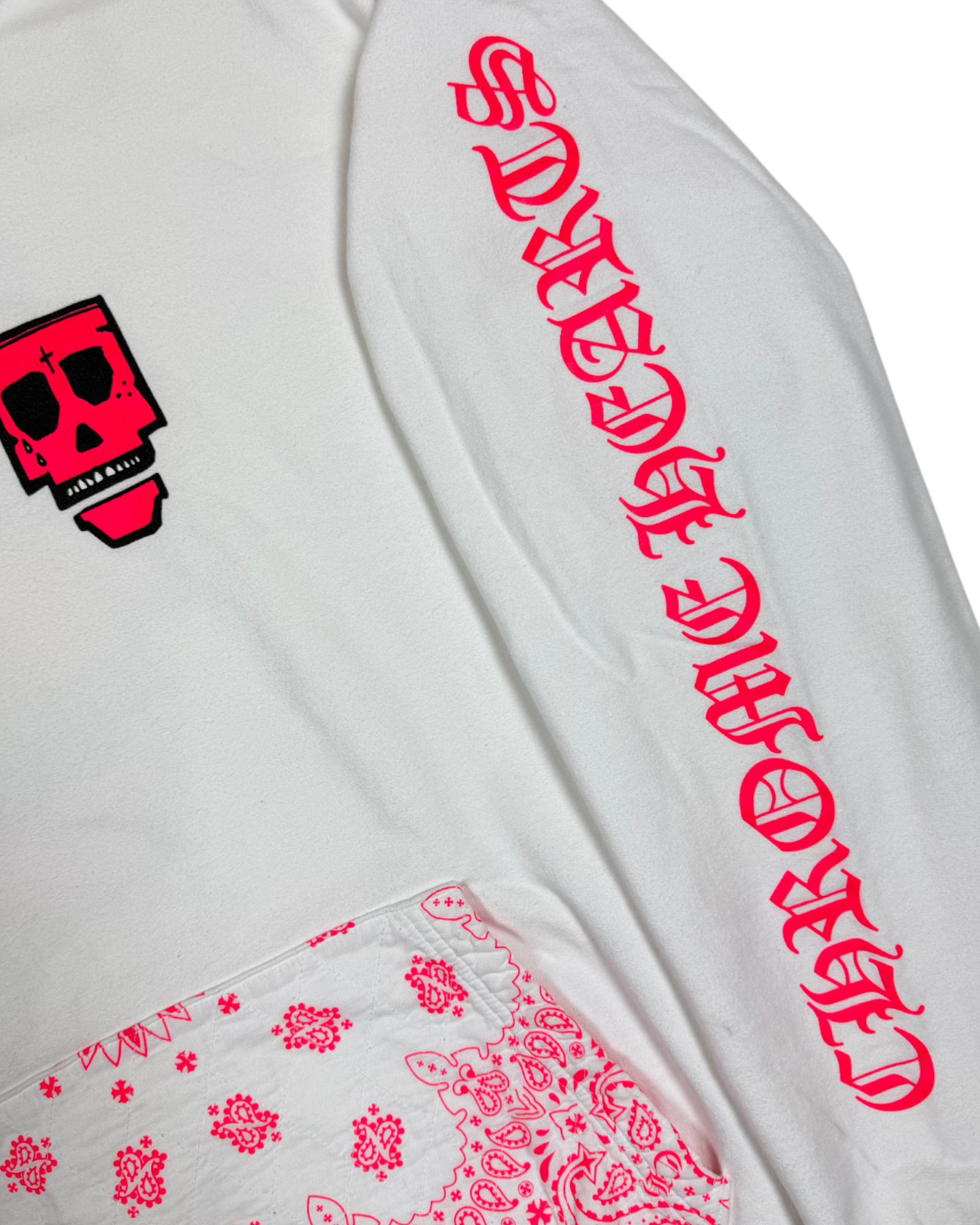 Chrome Hearts Punk Munk Friends and Family Pink White Hoodie