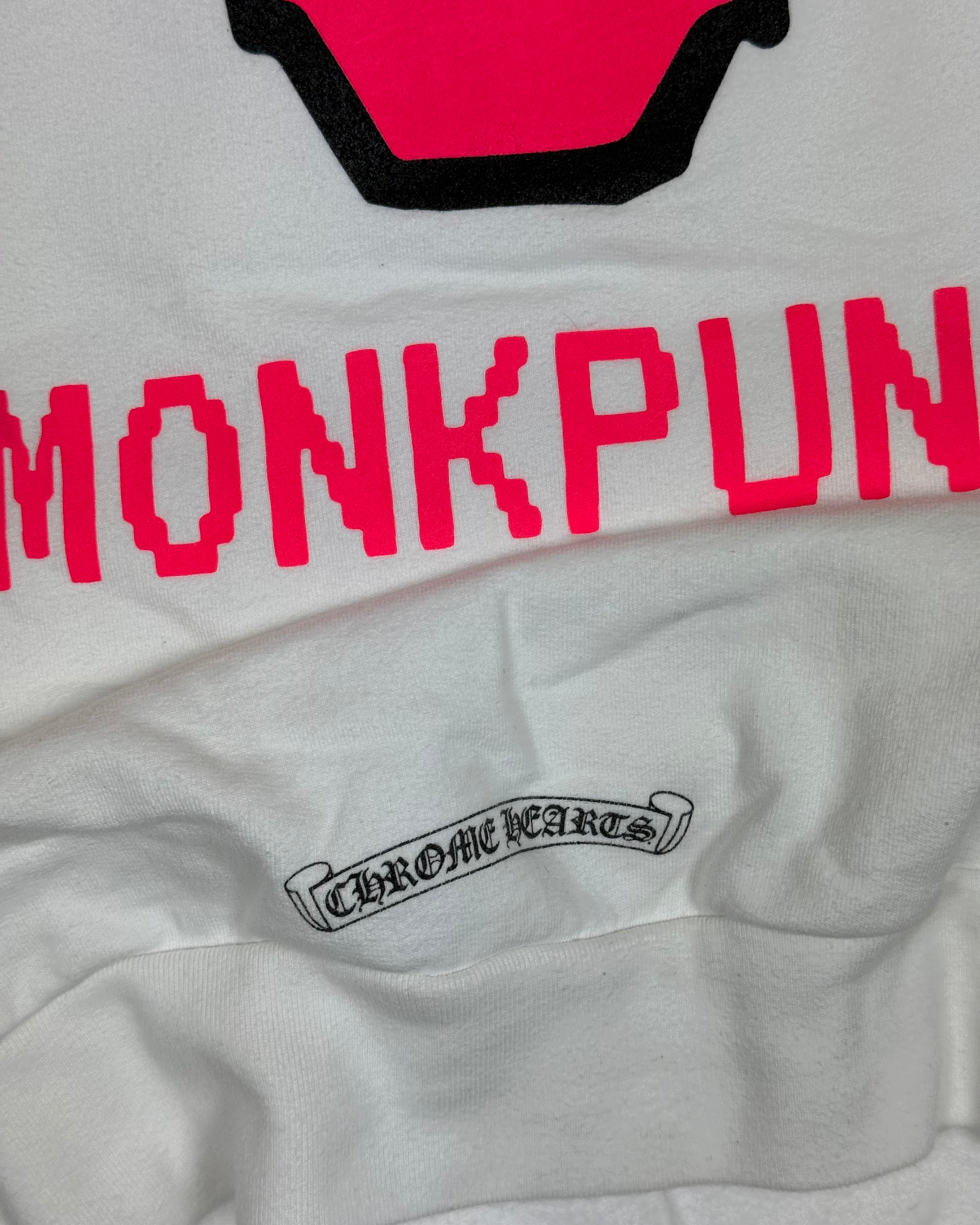 Chrome Hearts Punk Munk Friends and Family Pink White Hoodie