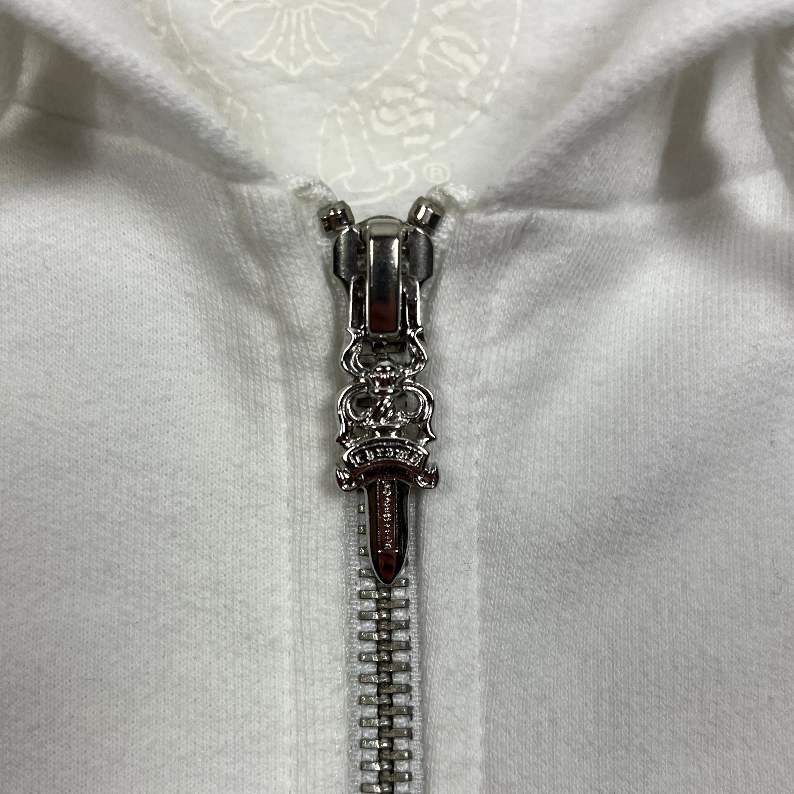 Chrome Hearts White Spellout Logo Hoodie