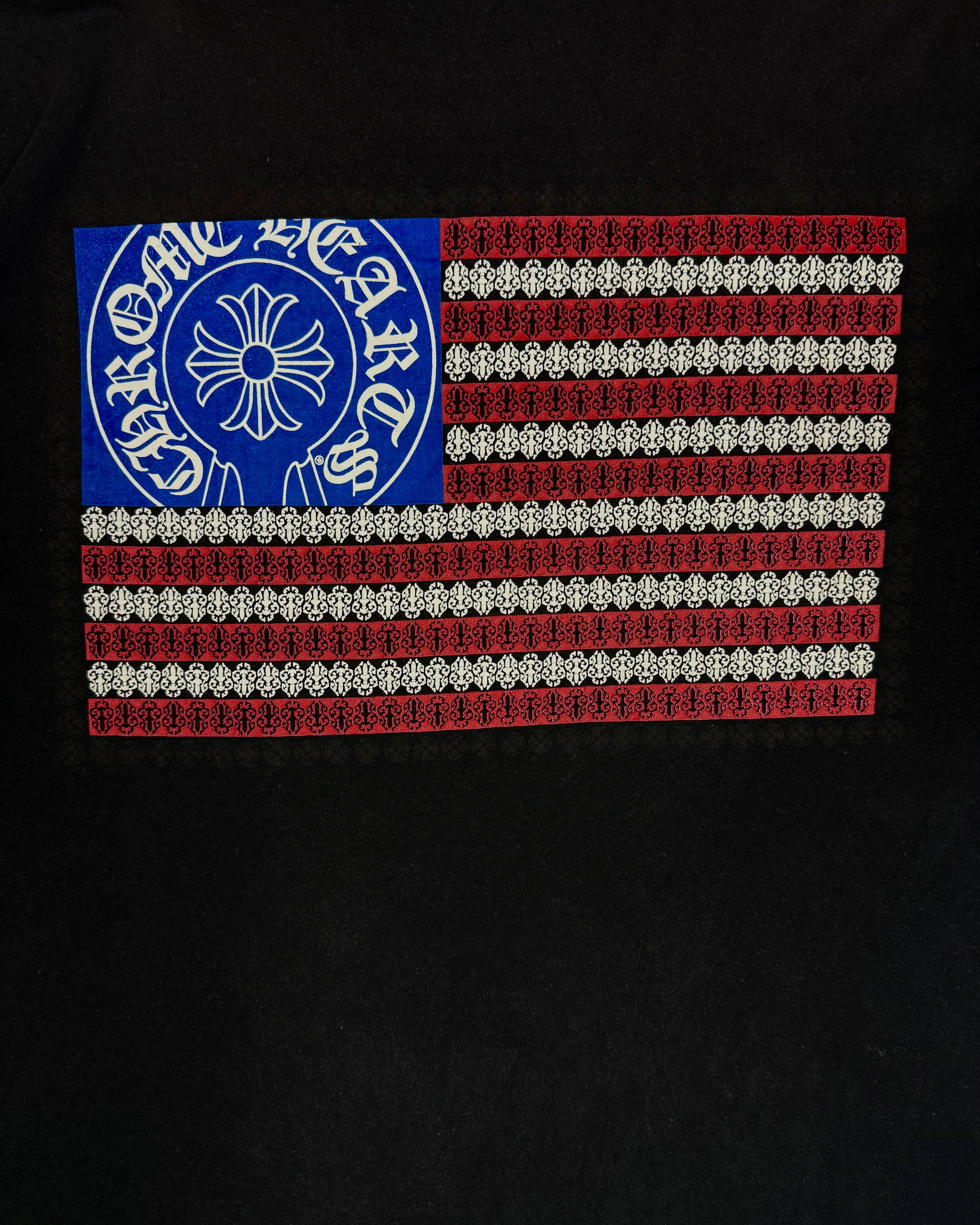 Chrome Hearts Black American Flag Dagger Tee