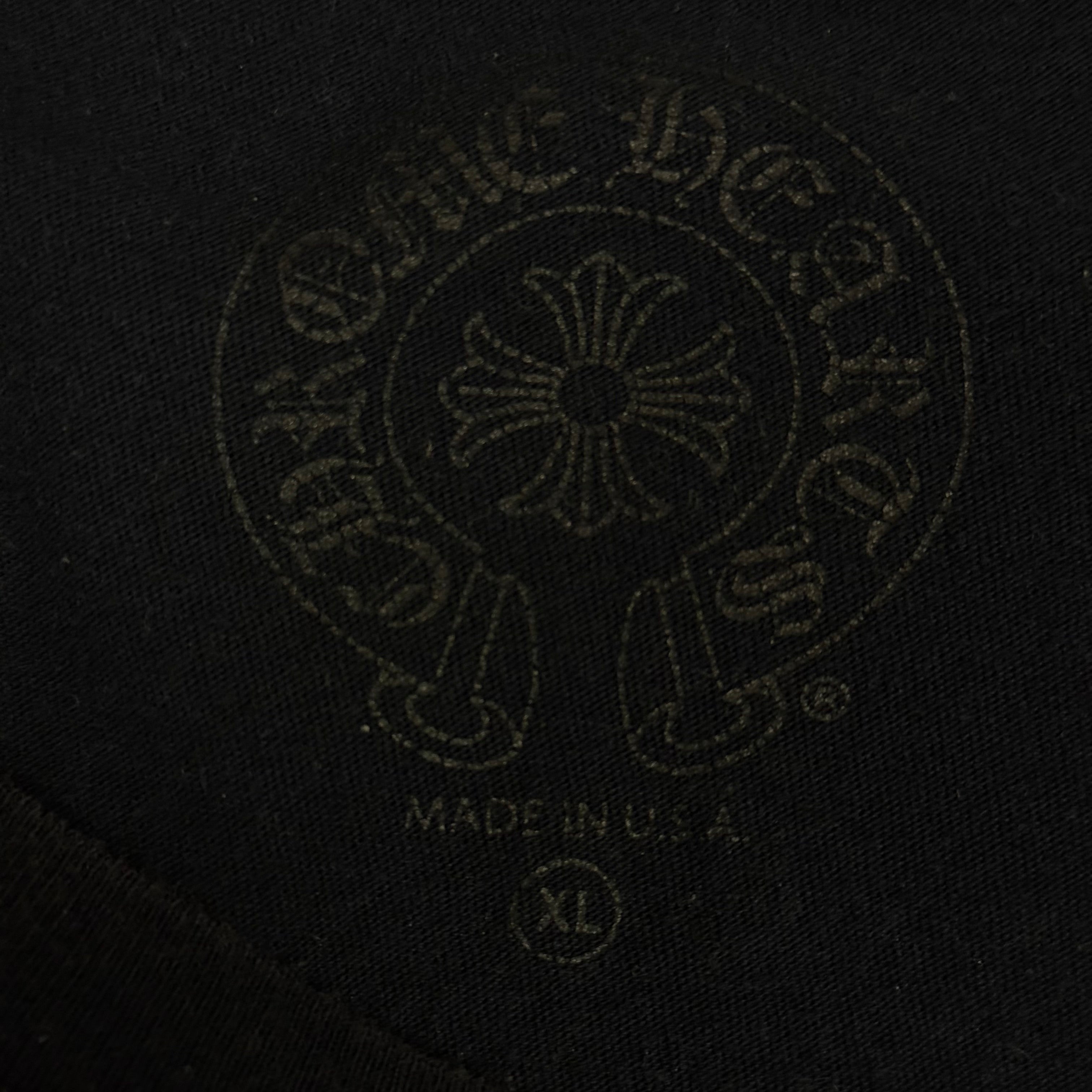 Chrome Hearts Black Multi Colour Horseshoe Logo Tee