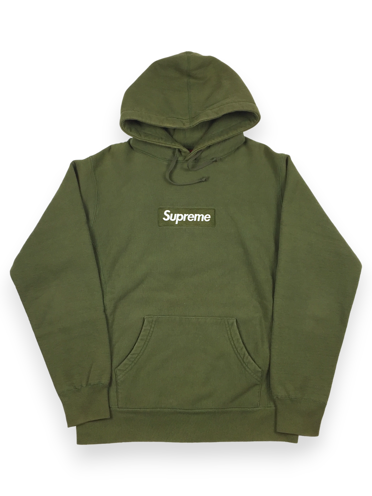 2011 Supreme Olive Box Logo Hoodie