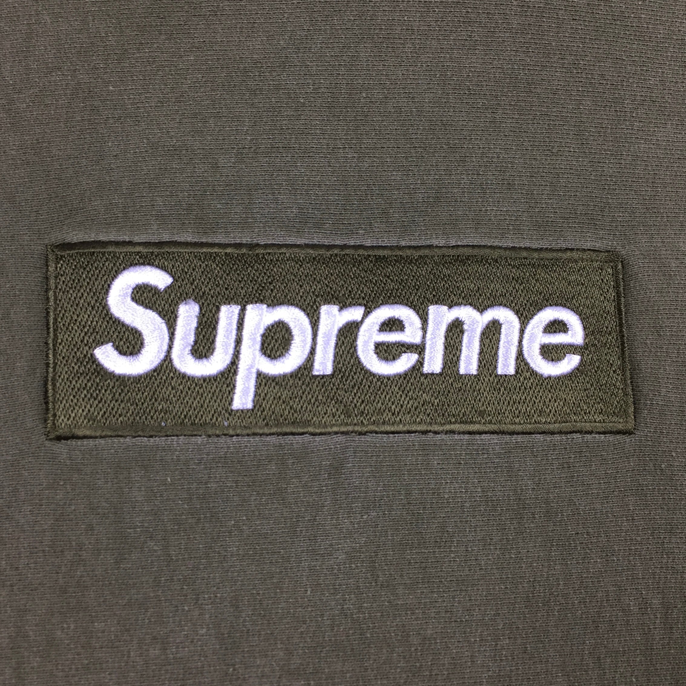 2011 Supreme Olive Box Logo Hoodie