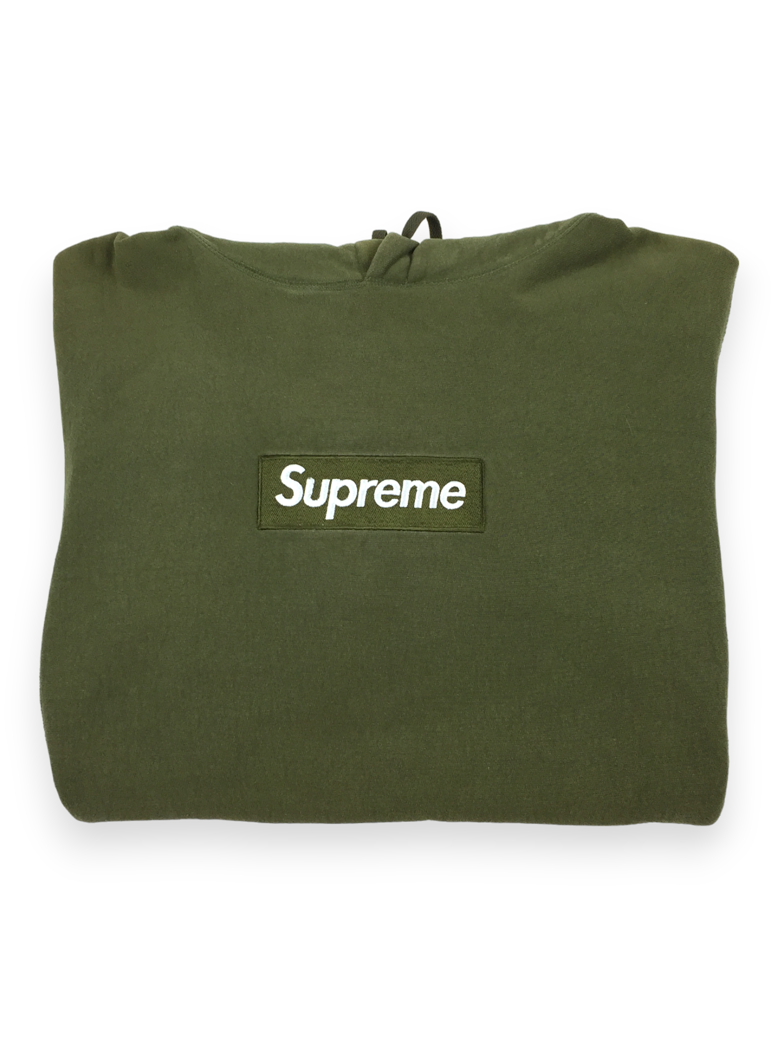 2011 Supreme Olive Box Logo Hoodie