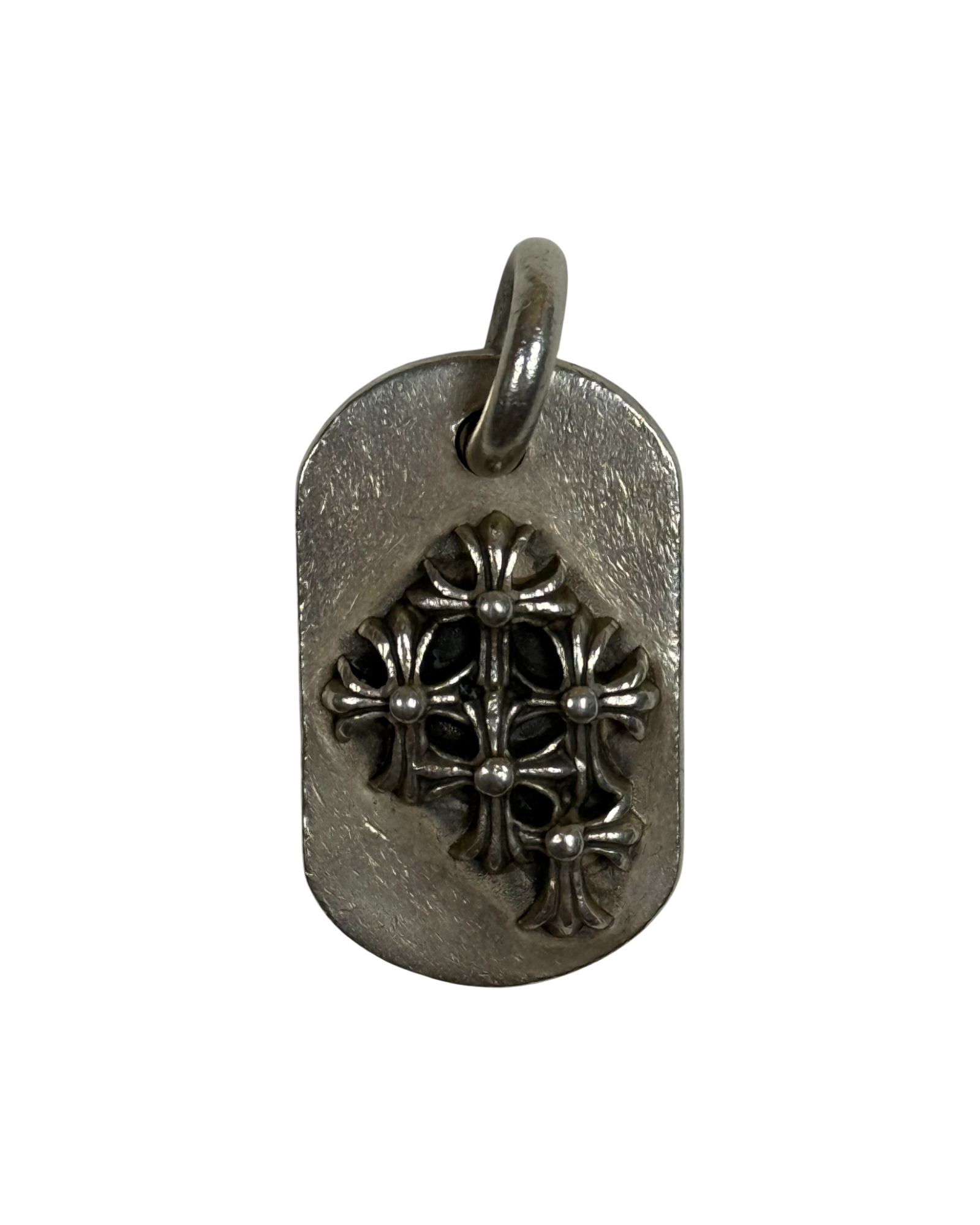 Chrome Hearts Cemetery Cross Dog Tag Pendant