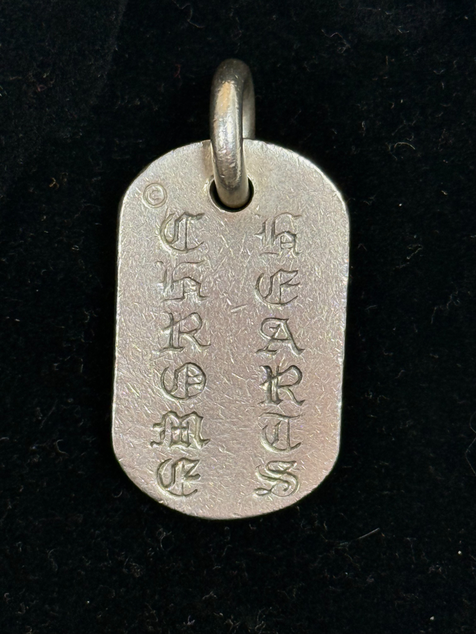 Chrome Hearts Cemetery Cross Dog Tag Pendant