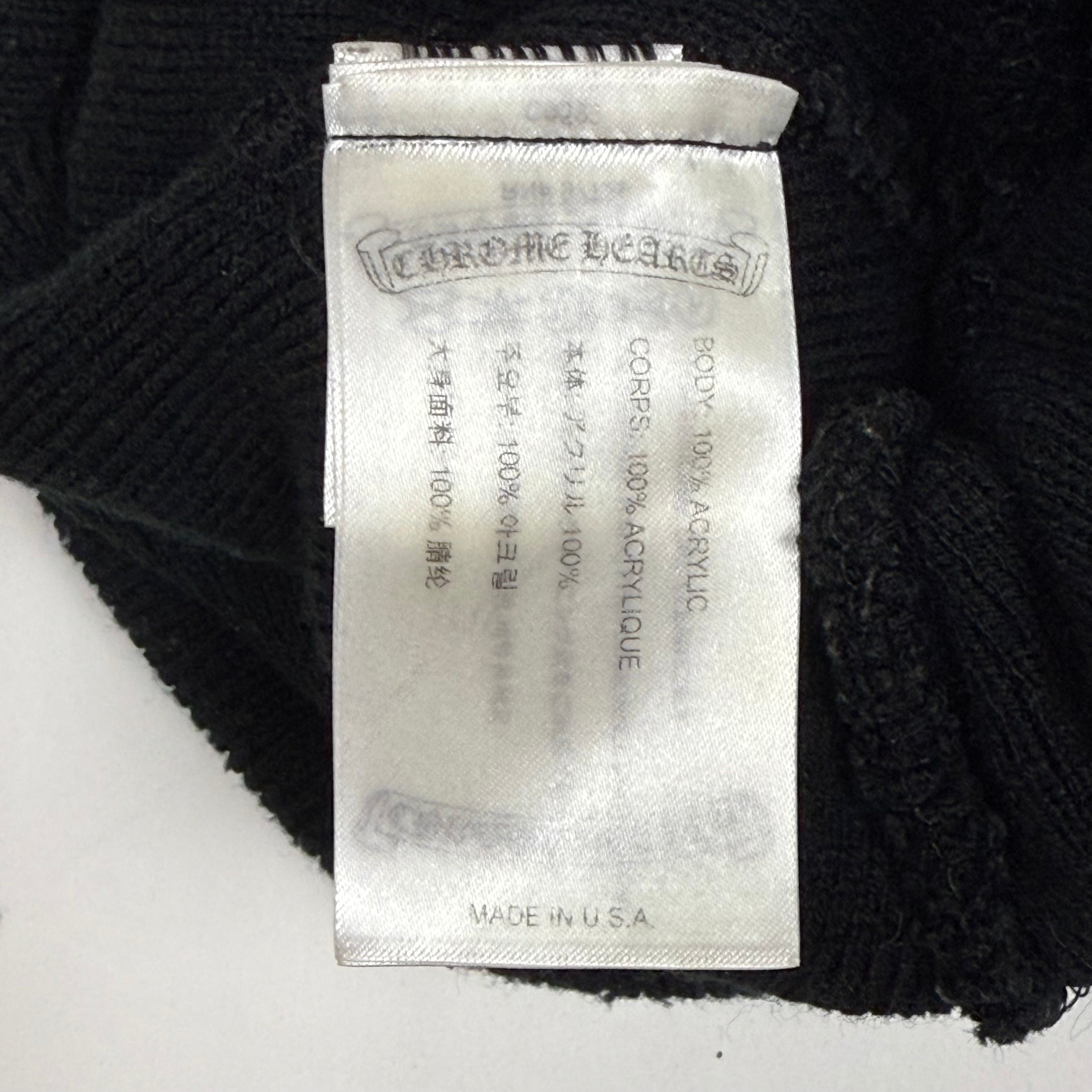Chrome Hearts Black Spellout Beanie