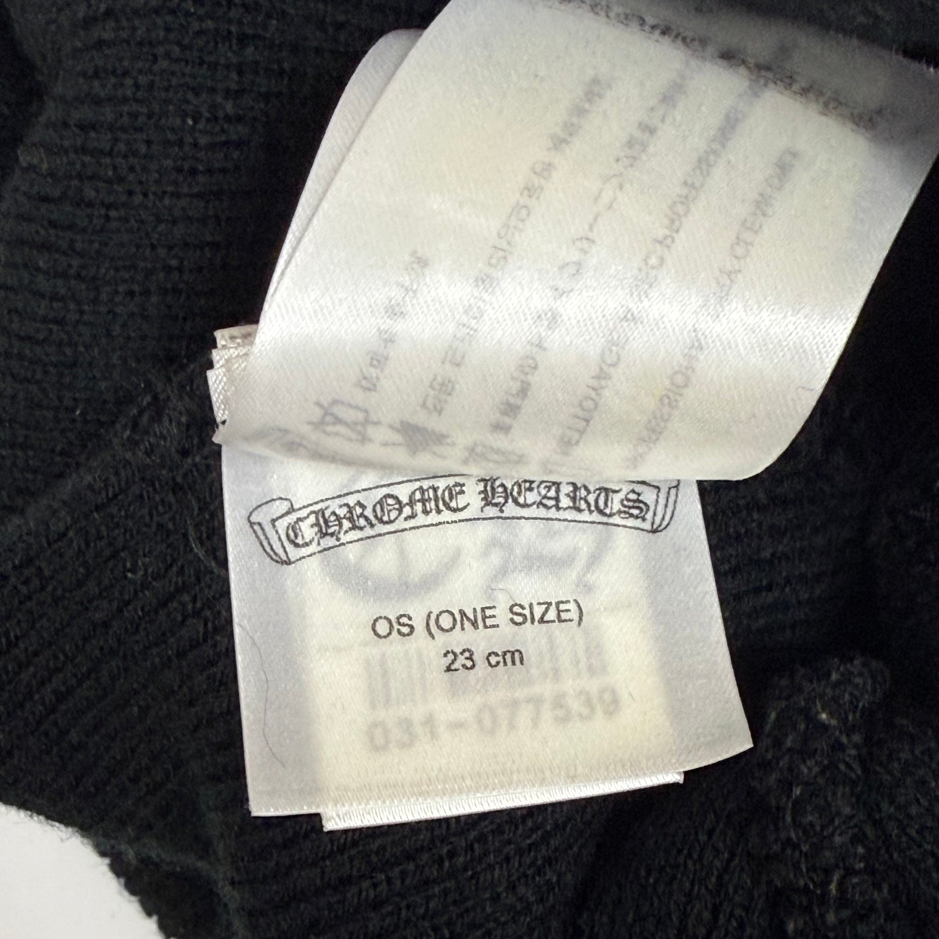 Chrome Hearts Black Spellout Beanie