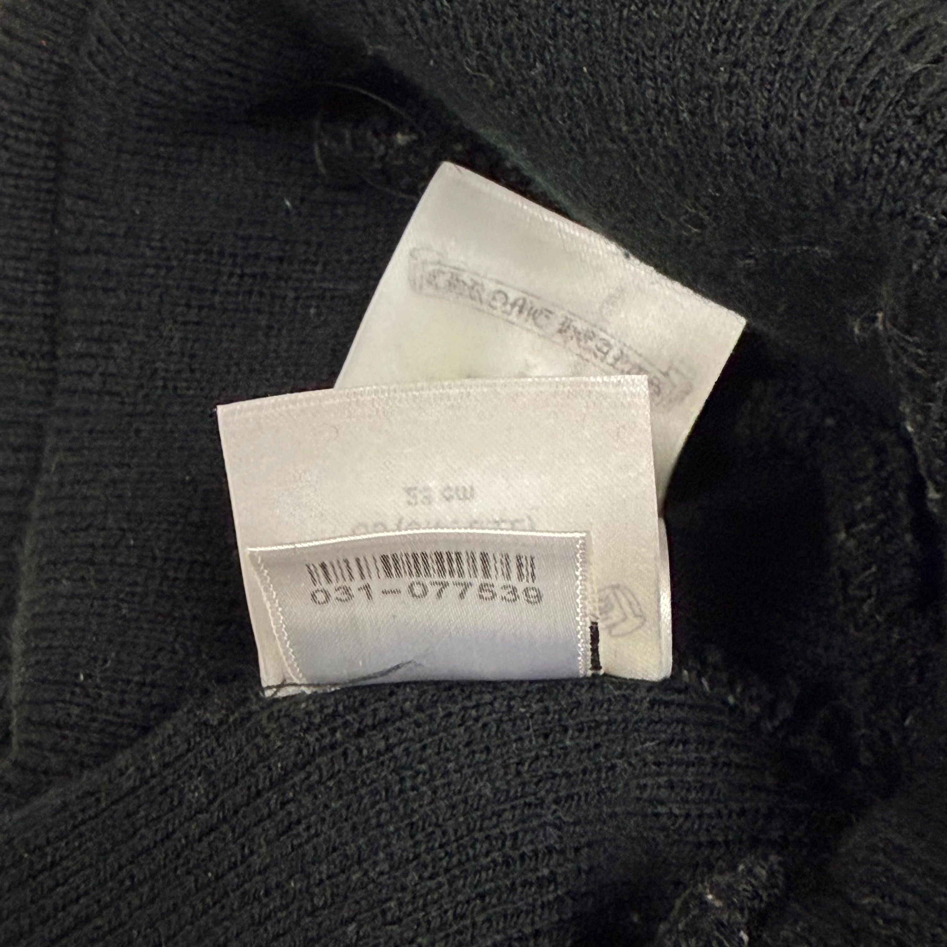 Chrome Hearts Black Spellout Beanie