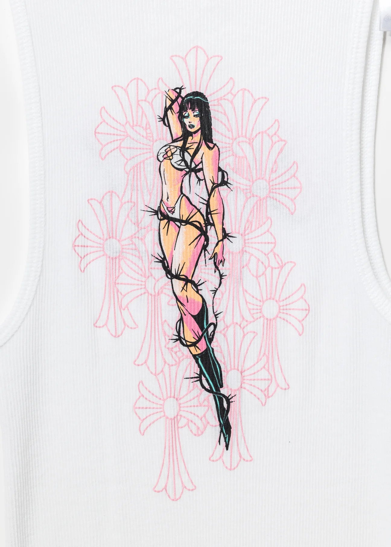 Chrome Hearts Deadly Doll White Tank Top