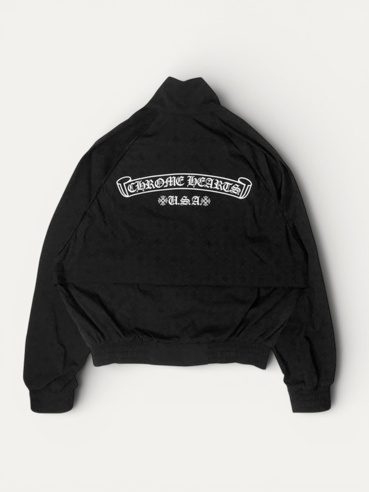 Chrome Hearts Black Monogram Nylon Track Jacket