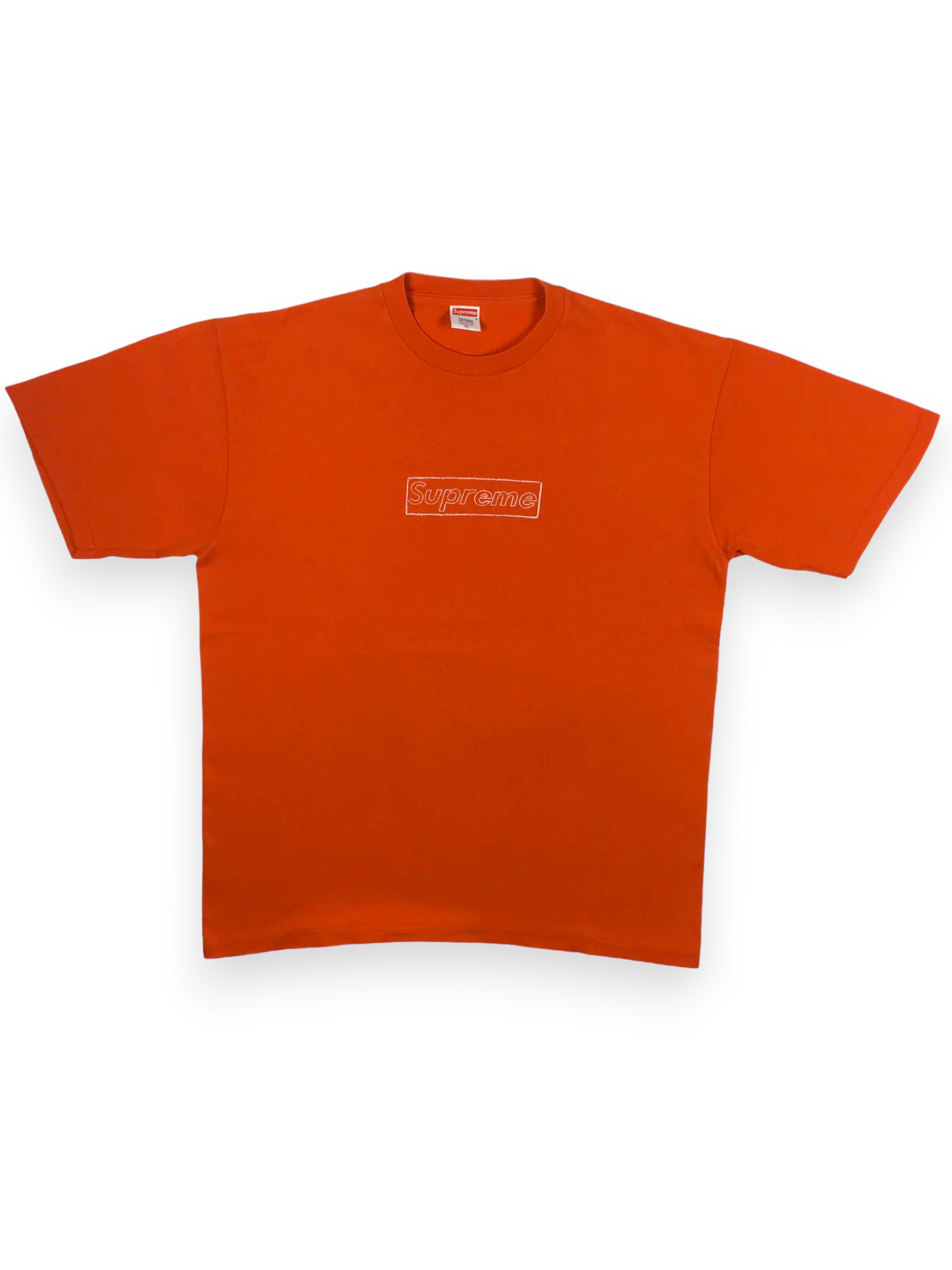 2002 Supreme KAWS Orange Box Logo Tee