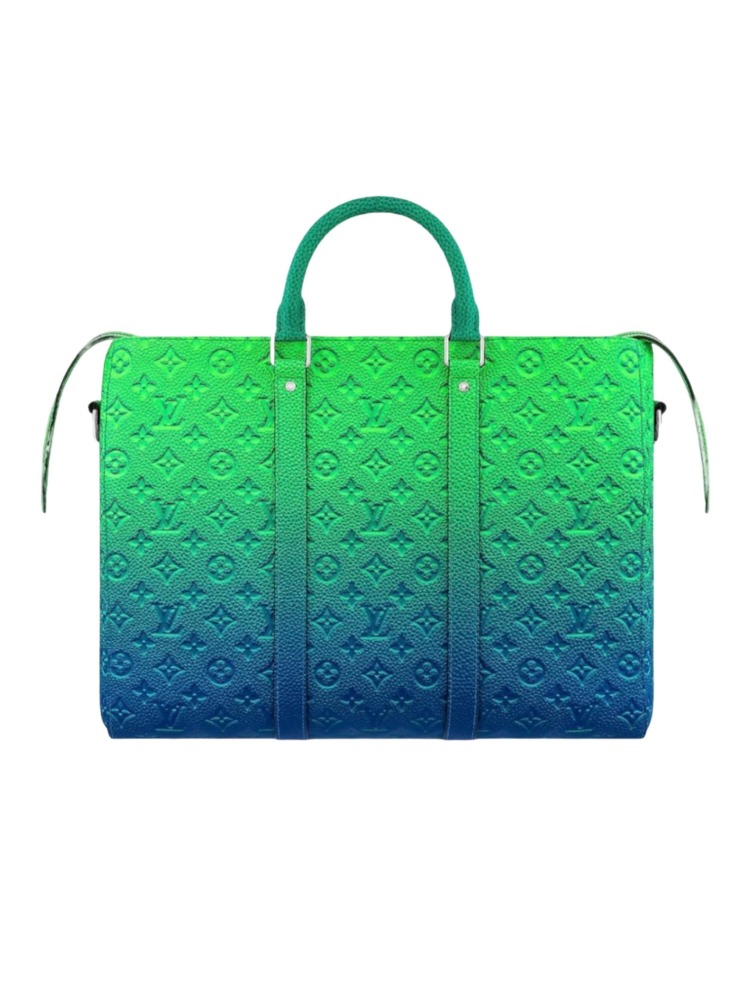 Louis Vuitton Taurillon Illusion Blue Green Keepall