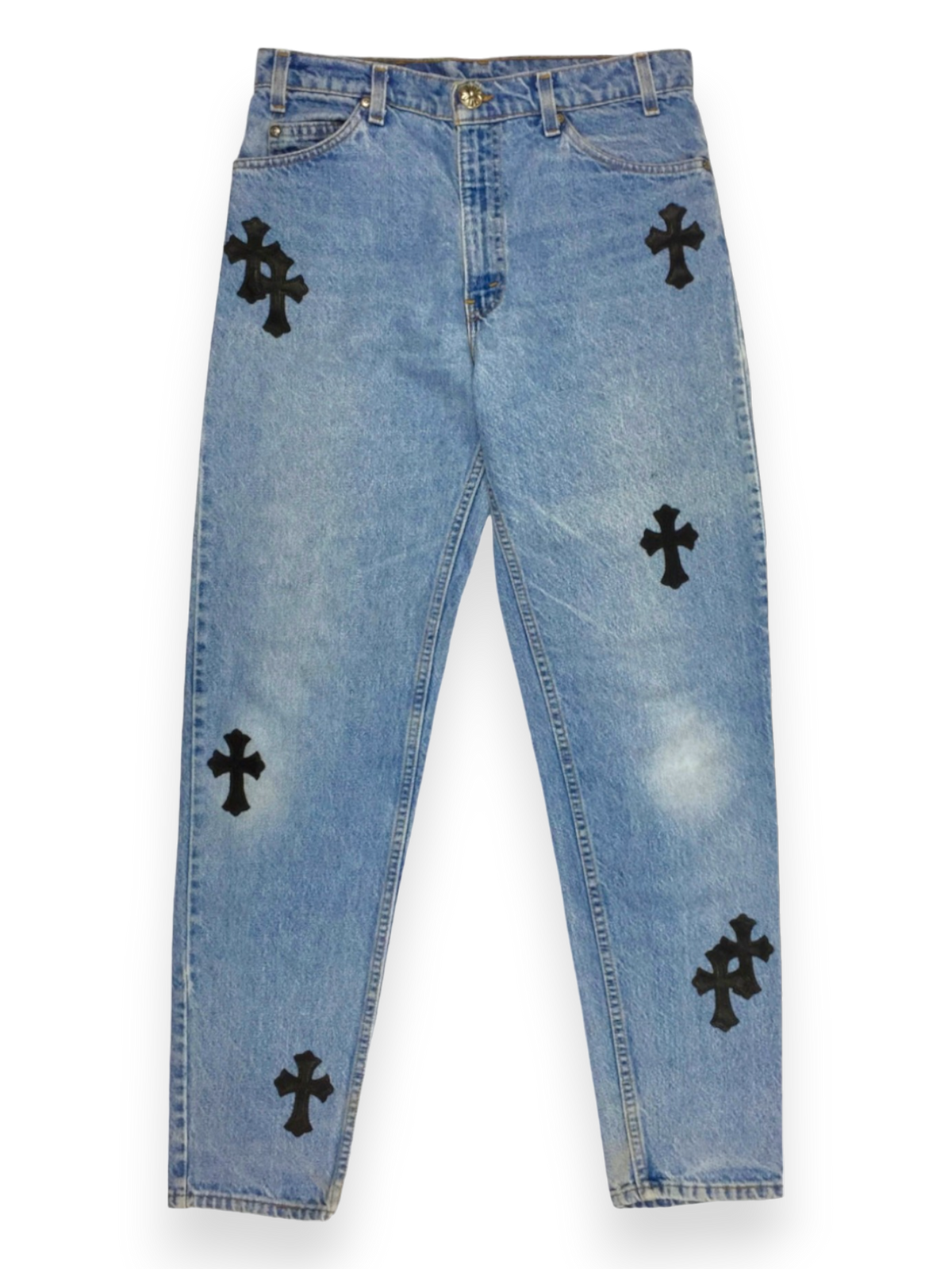 Chrome Hearts Cross Patch Blue Levi's Denim Chrome Hearts Cross Patch Blue Levi's Denim