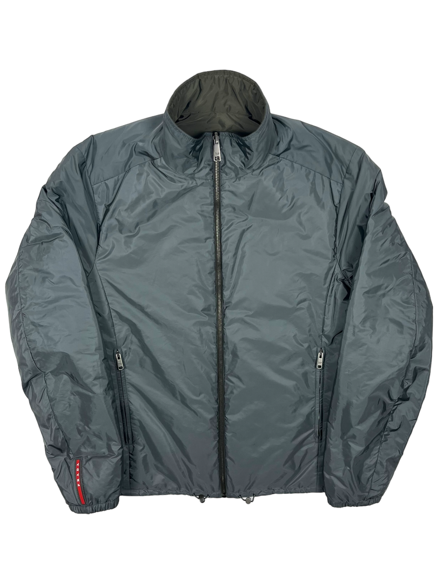 Prada Grey Brown Reversible Padded Jacket