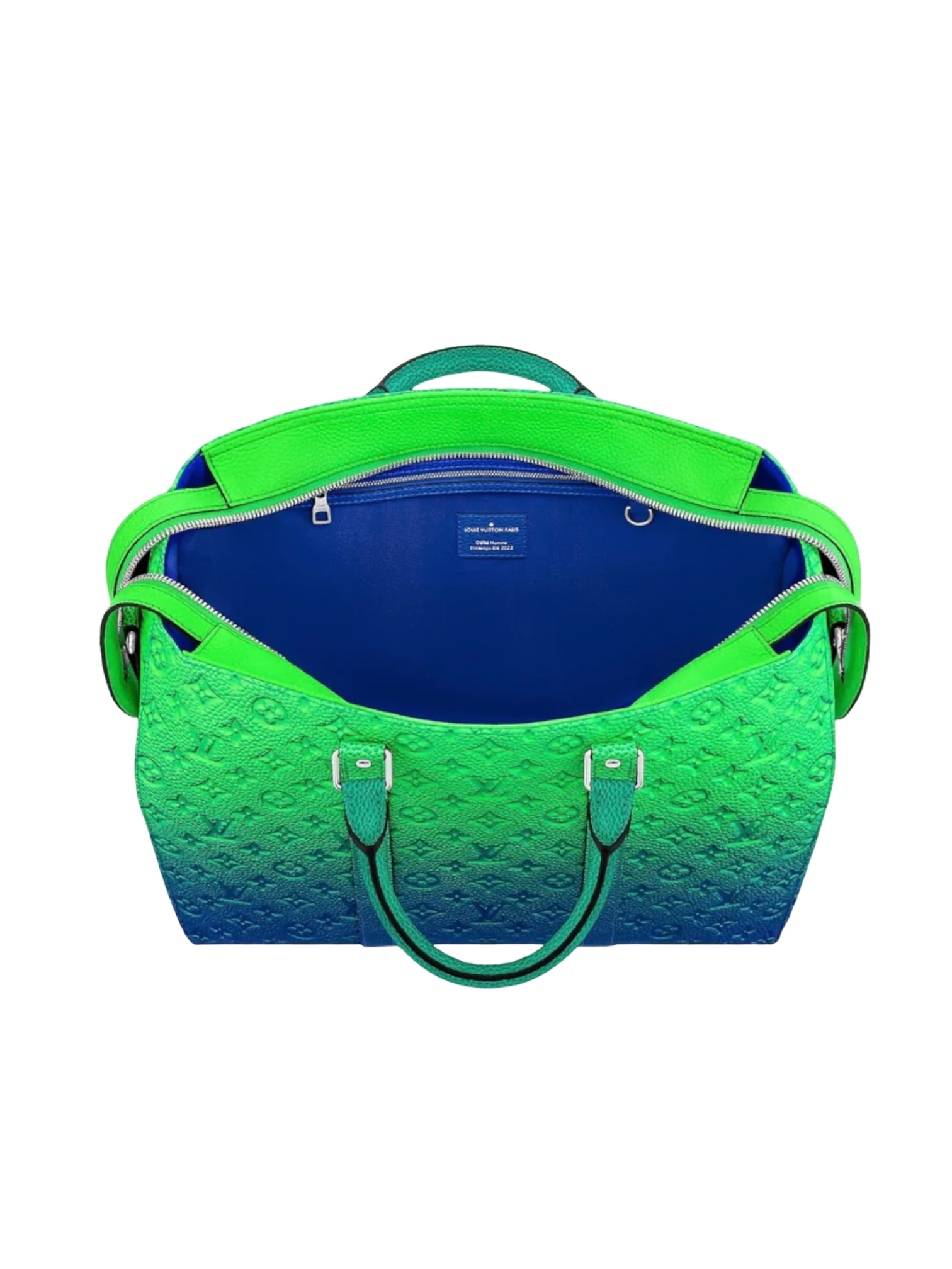 Louis Vuitton Taurillon Illusion Blue Green Keepall