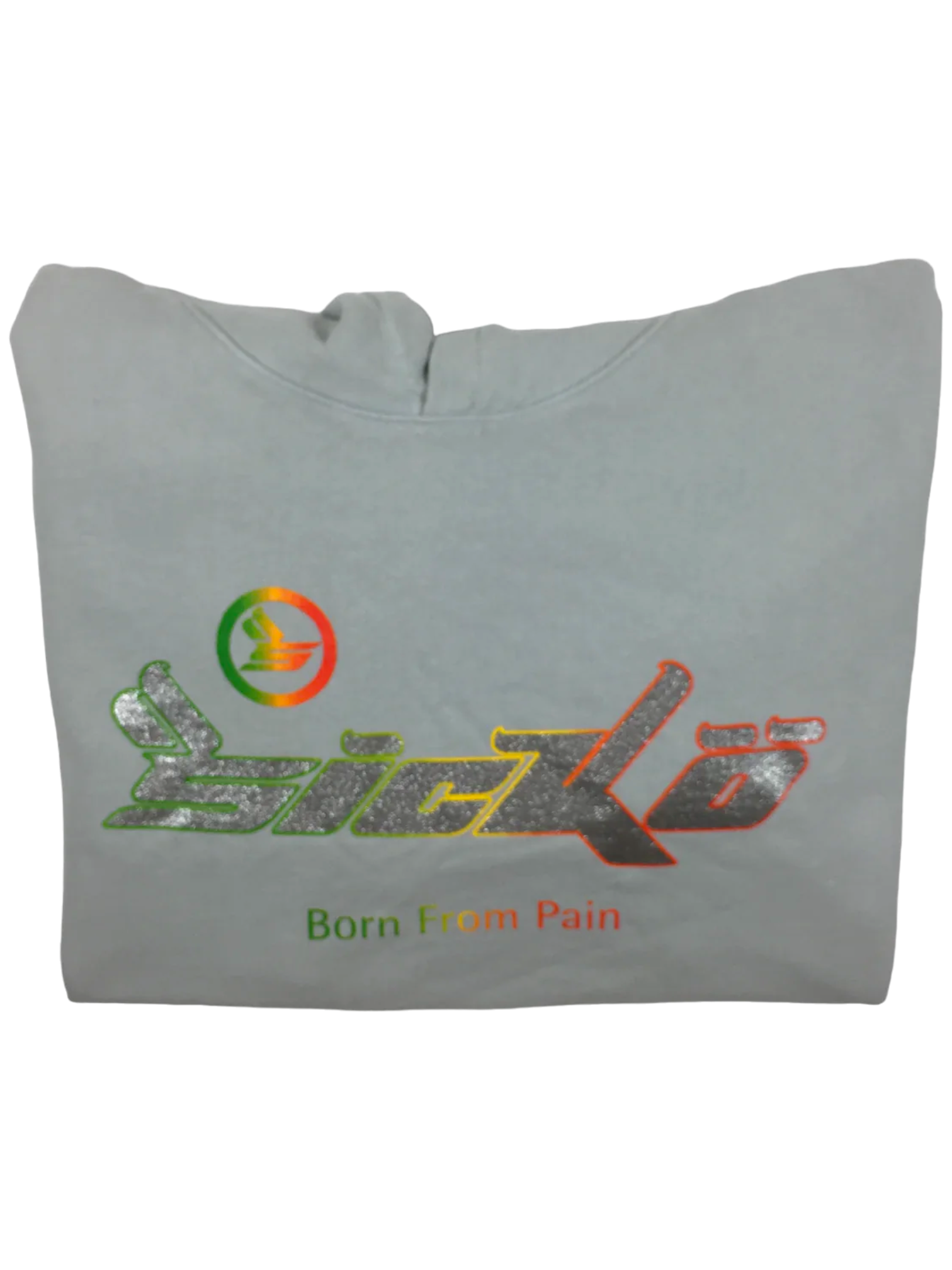 Sickö Born From Pain Grey Crystal Hoodie