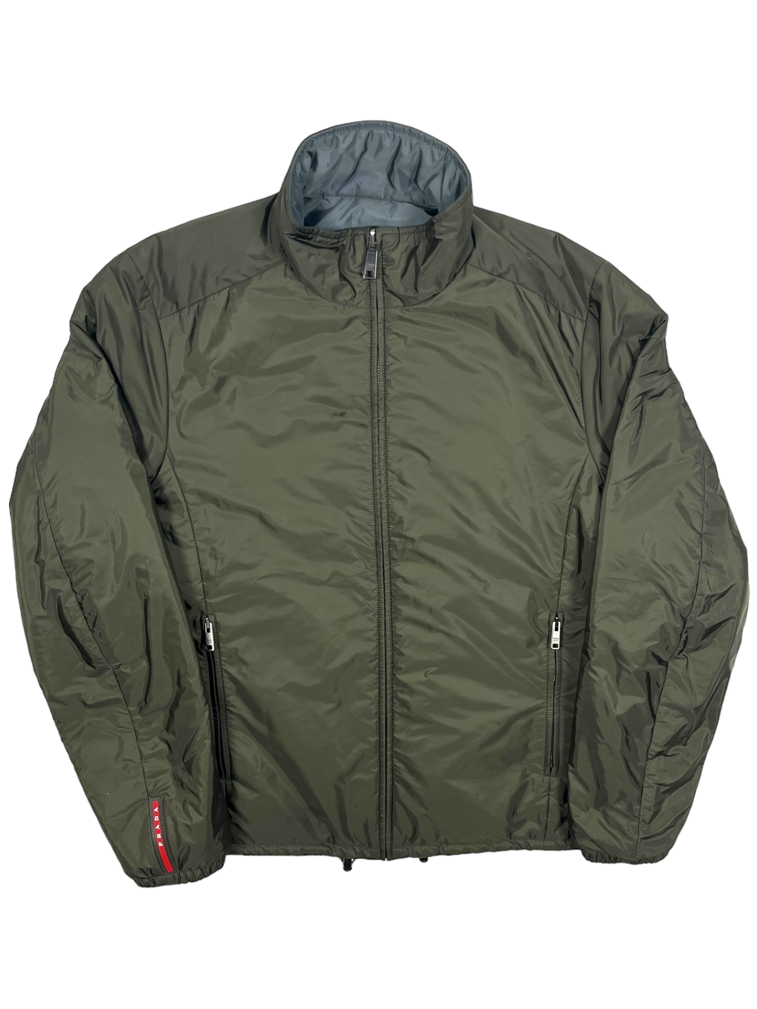 Prada Grey Brown Reversible Padded Jacket
