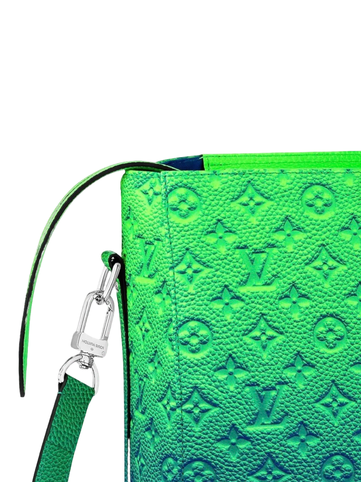 Louis Vuitton Taurillon Illusion Blue Green Keepall