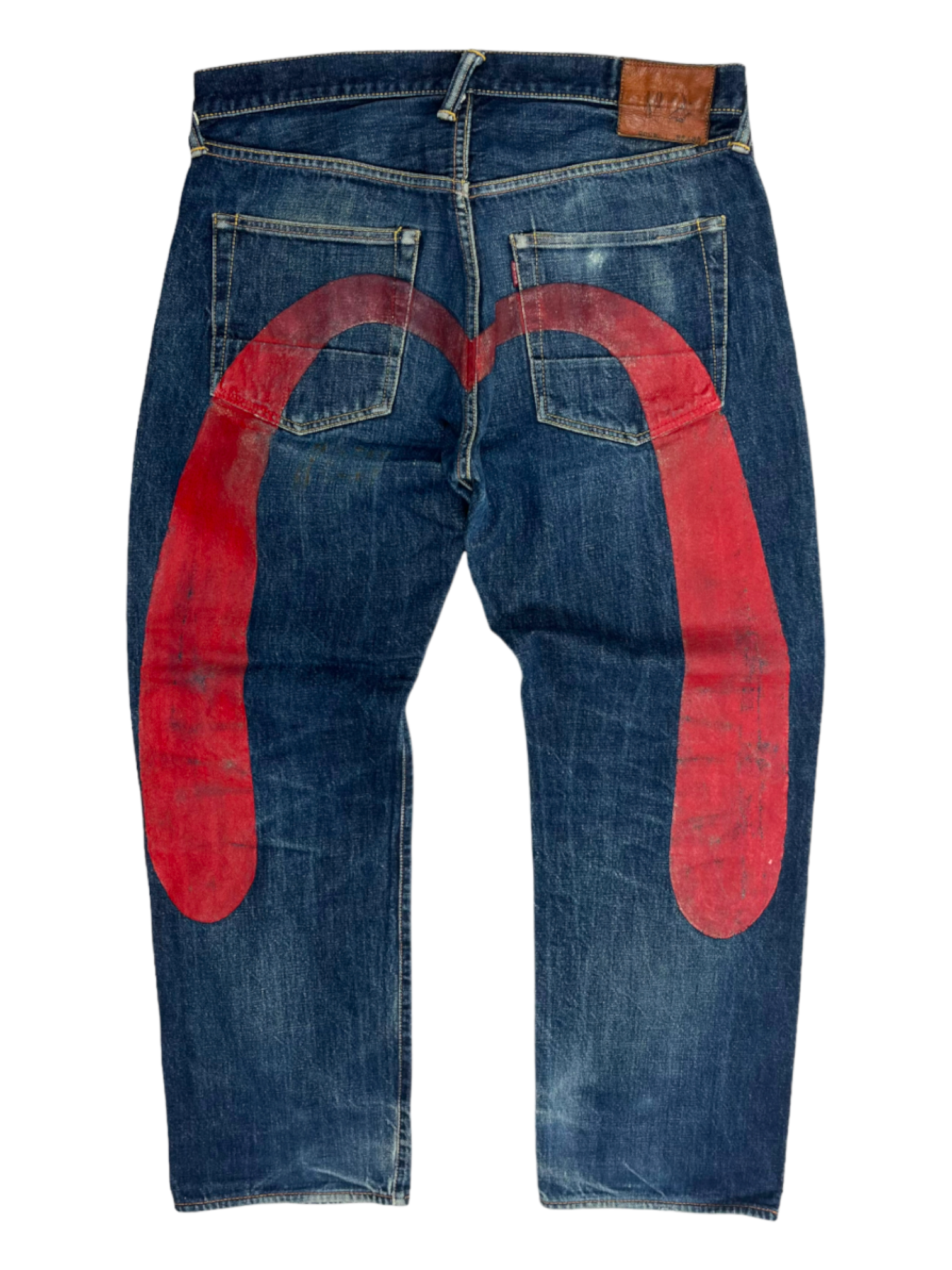 Evisu Diacock Red Logo Denim Jeans