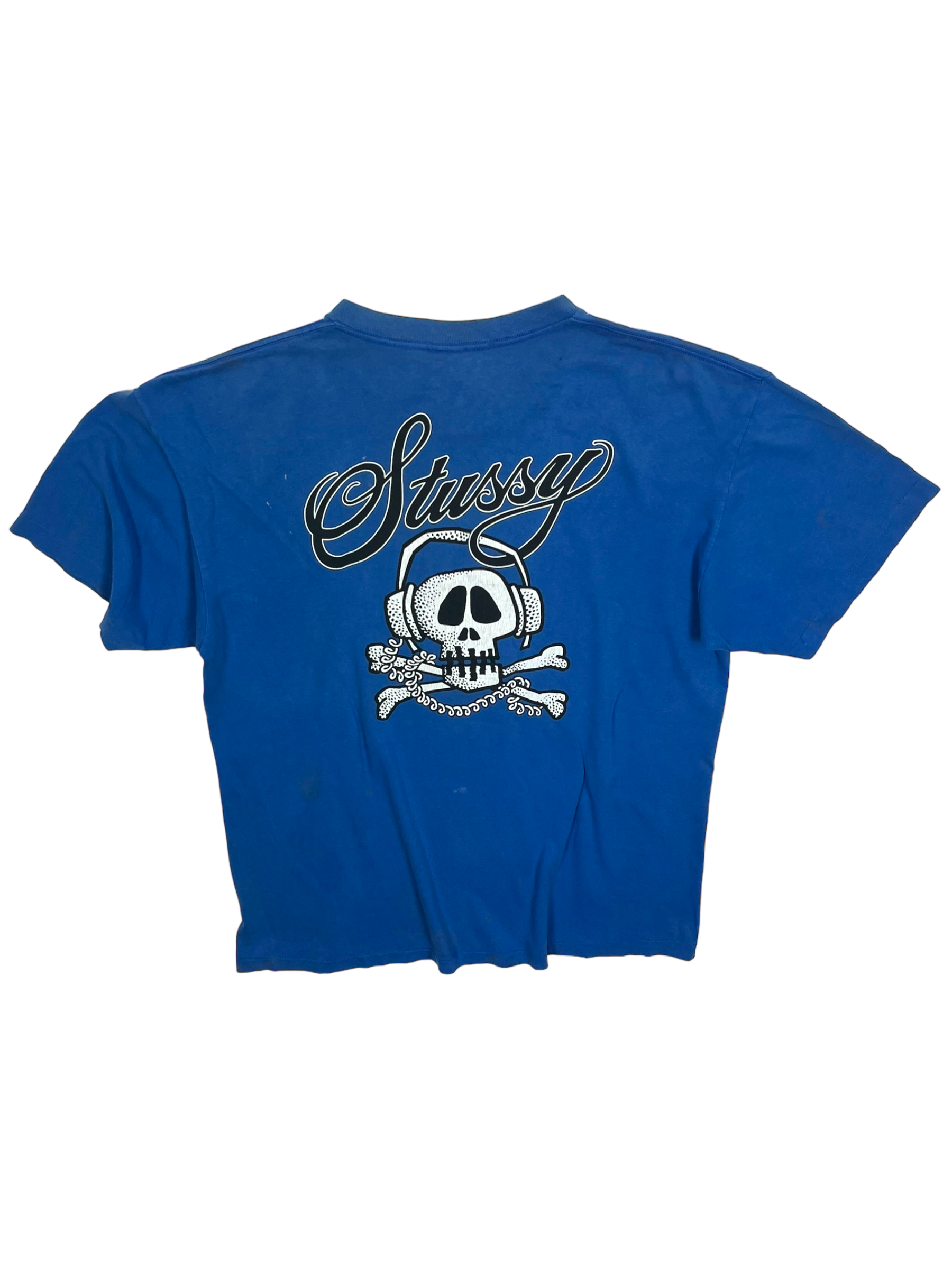 Stussy Vintage Blue Skull Logo Tee