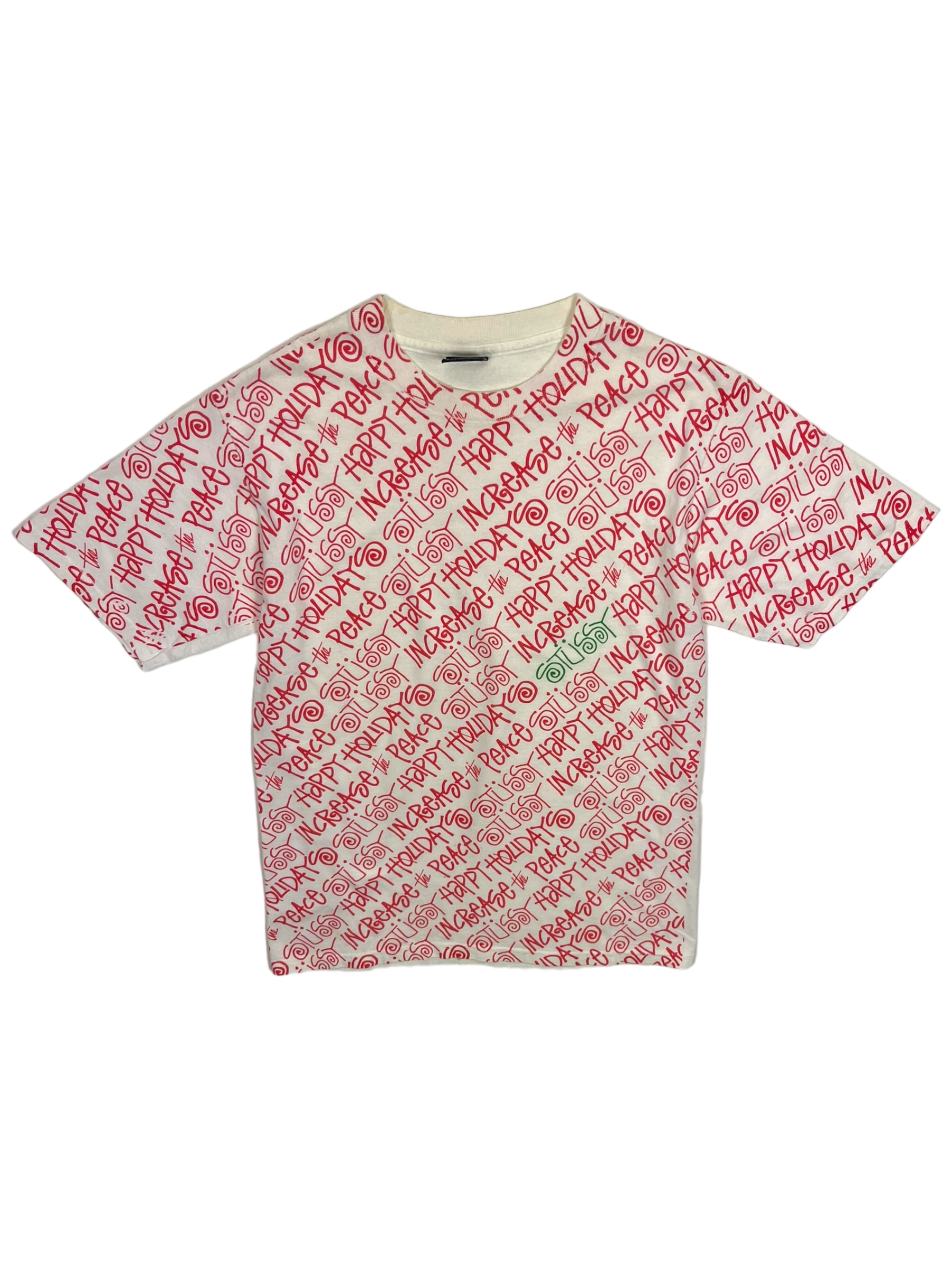 Stüssy Vintage Red White Holliday Tee