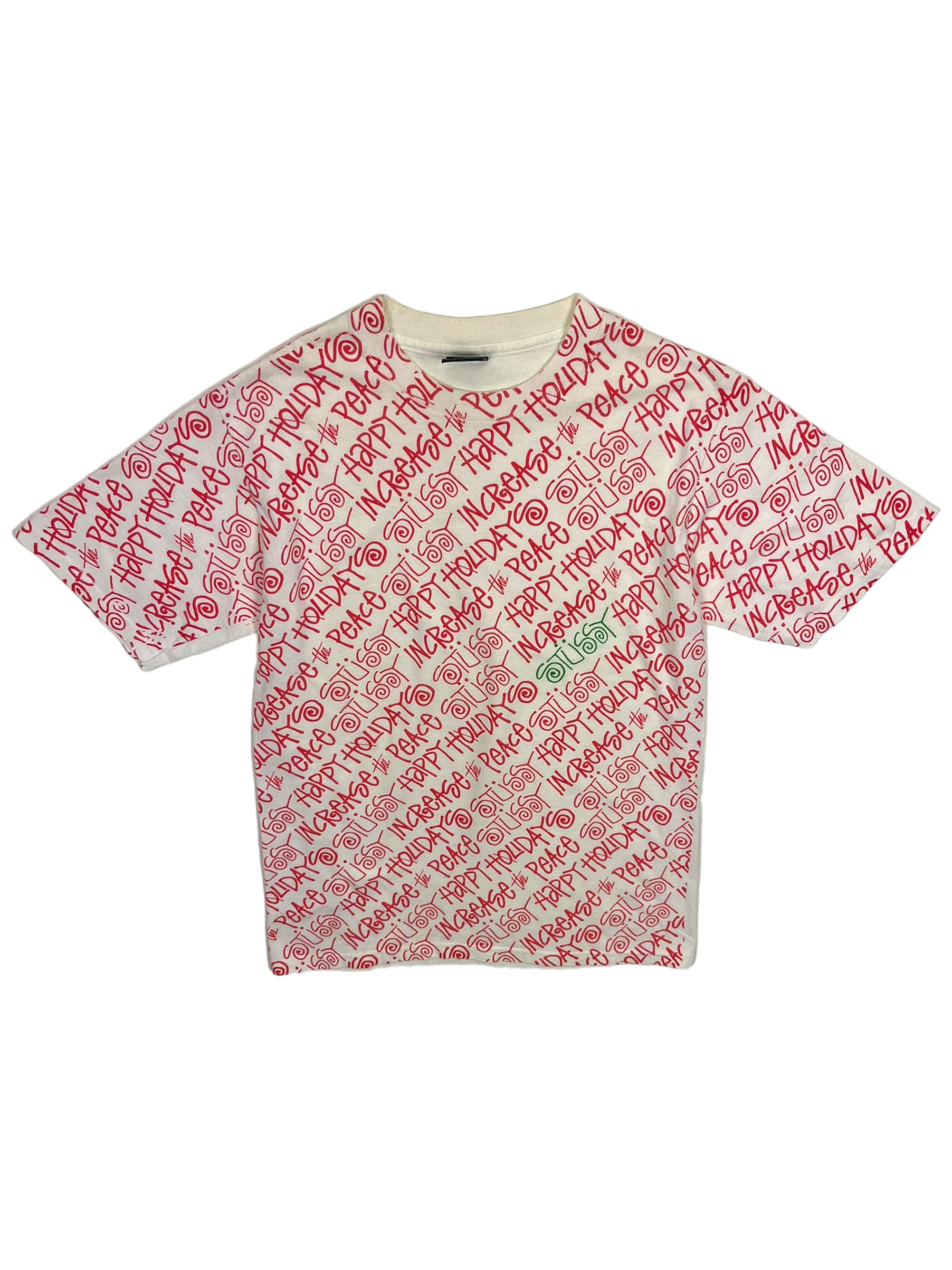 Stussy Vintage Red White Holliday Tee