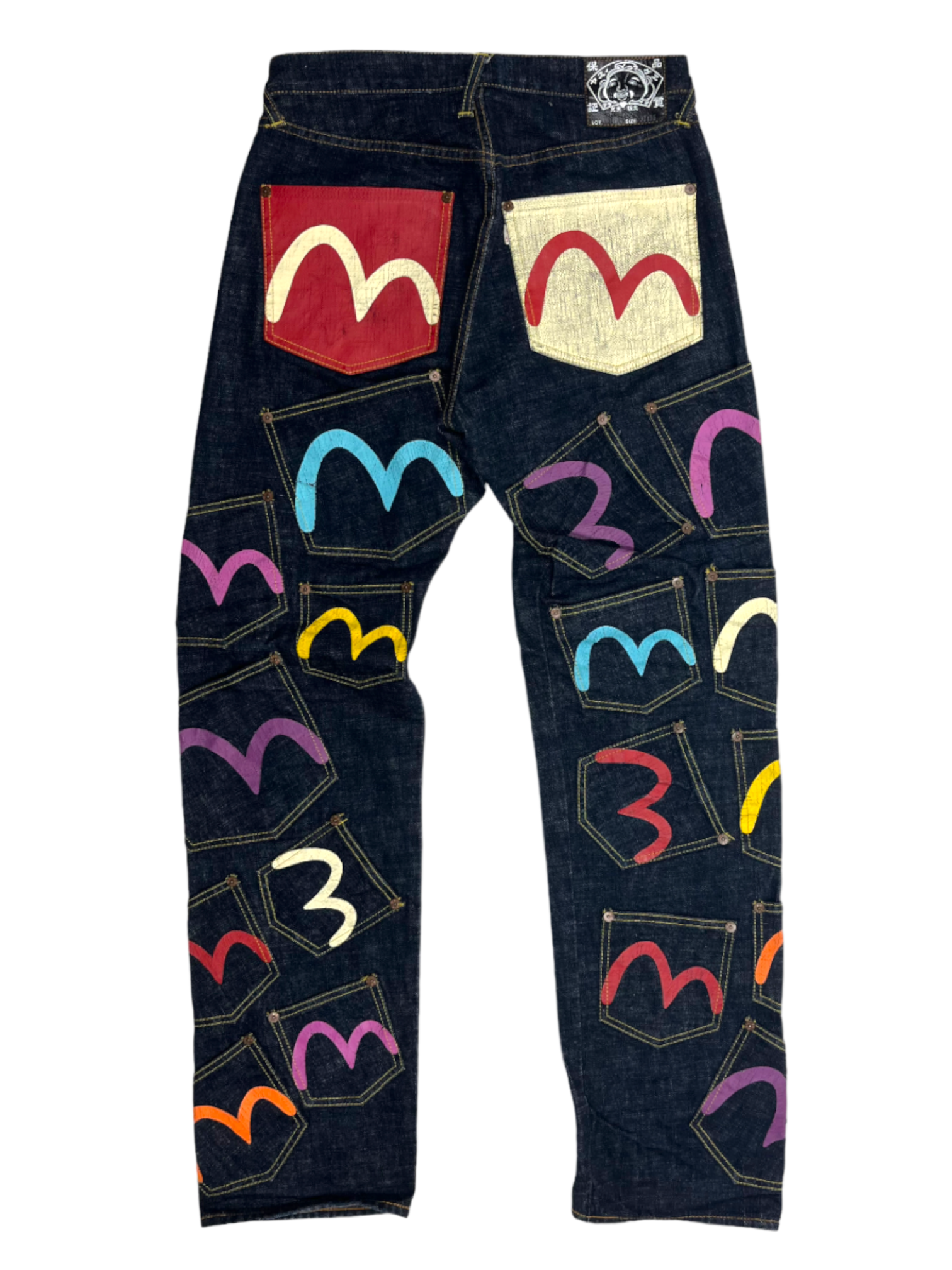 Evisu Multi Pocket Logo Selvedge Denim Jeans
