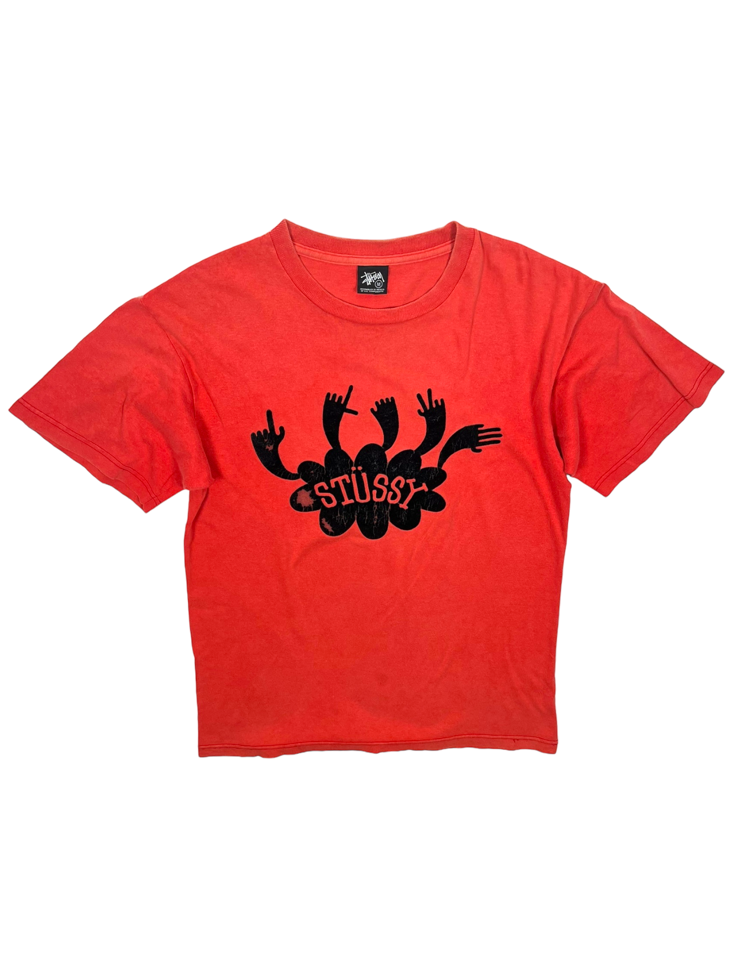 Stussy Vintage Orange Hands Tee