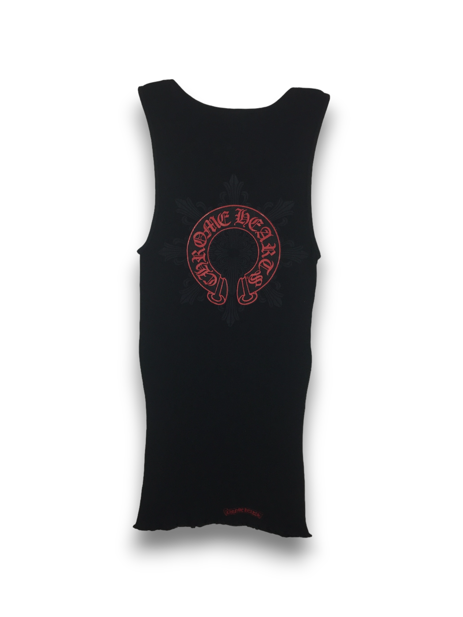Chrome Hearts Black Red Horseshoe Logo Tank Top