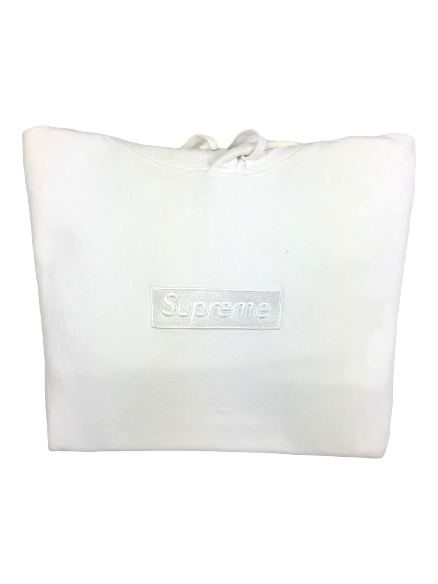 2014 Supreme White Tonal Box Logo Hoodie