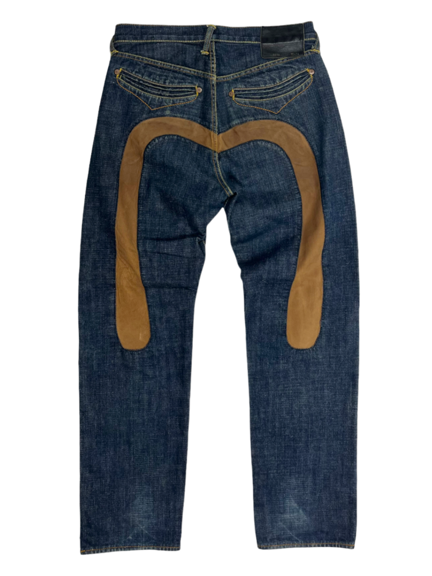 Evisu Diacock Brown Logo Denim Jeans